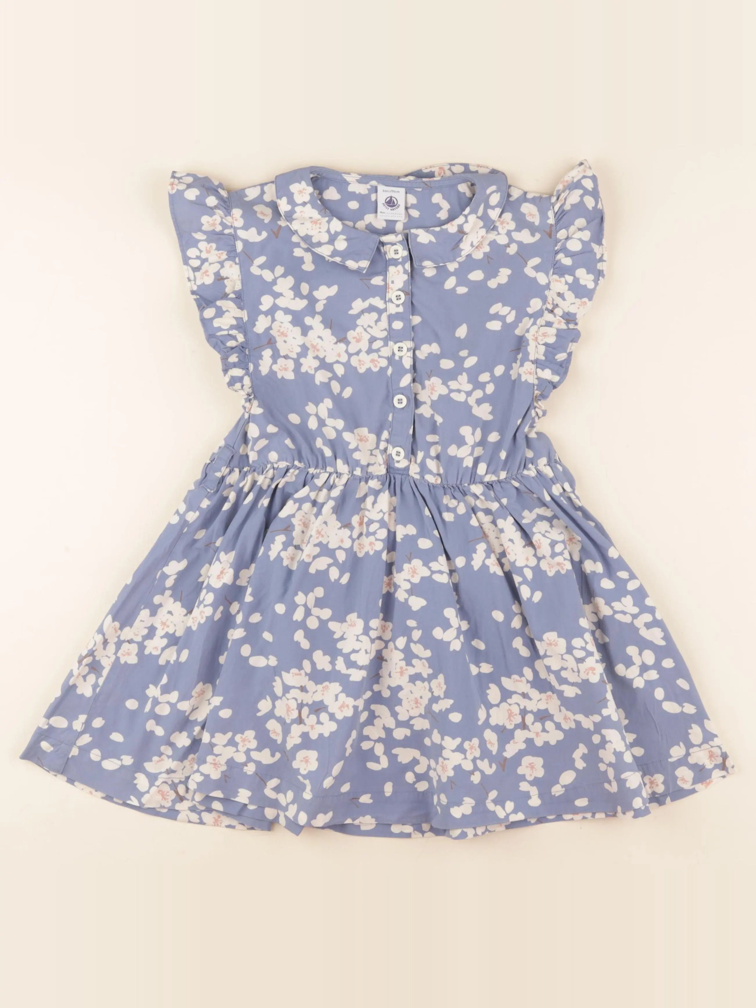 Petit Bateau - robe bleu - 6 ans