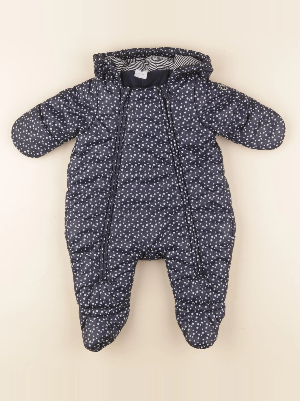 Petit Bateau - combi-pilote bleu - 3 mois