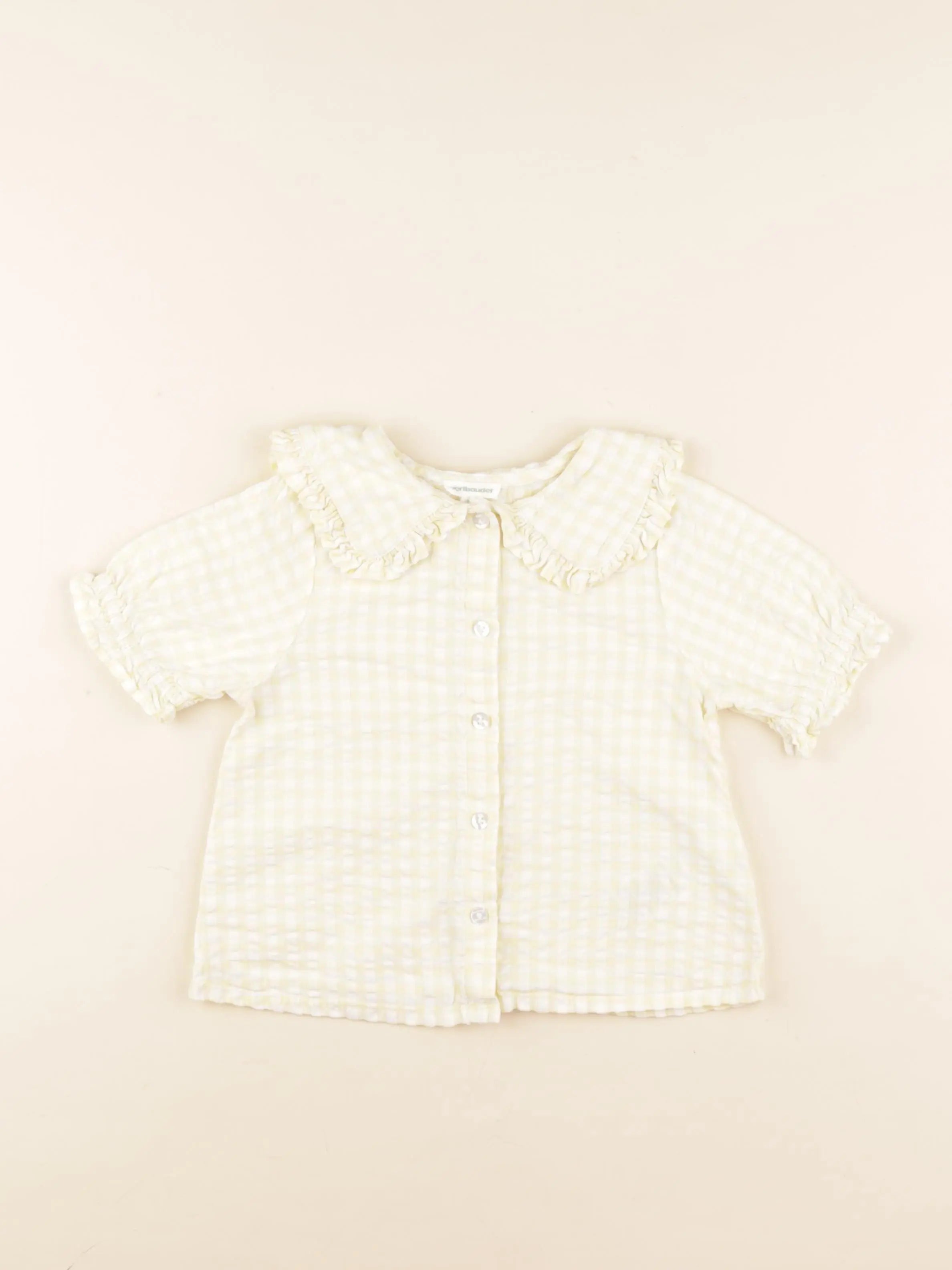 Vertbaudet - chemise jaune - 4 ans