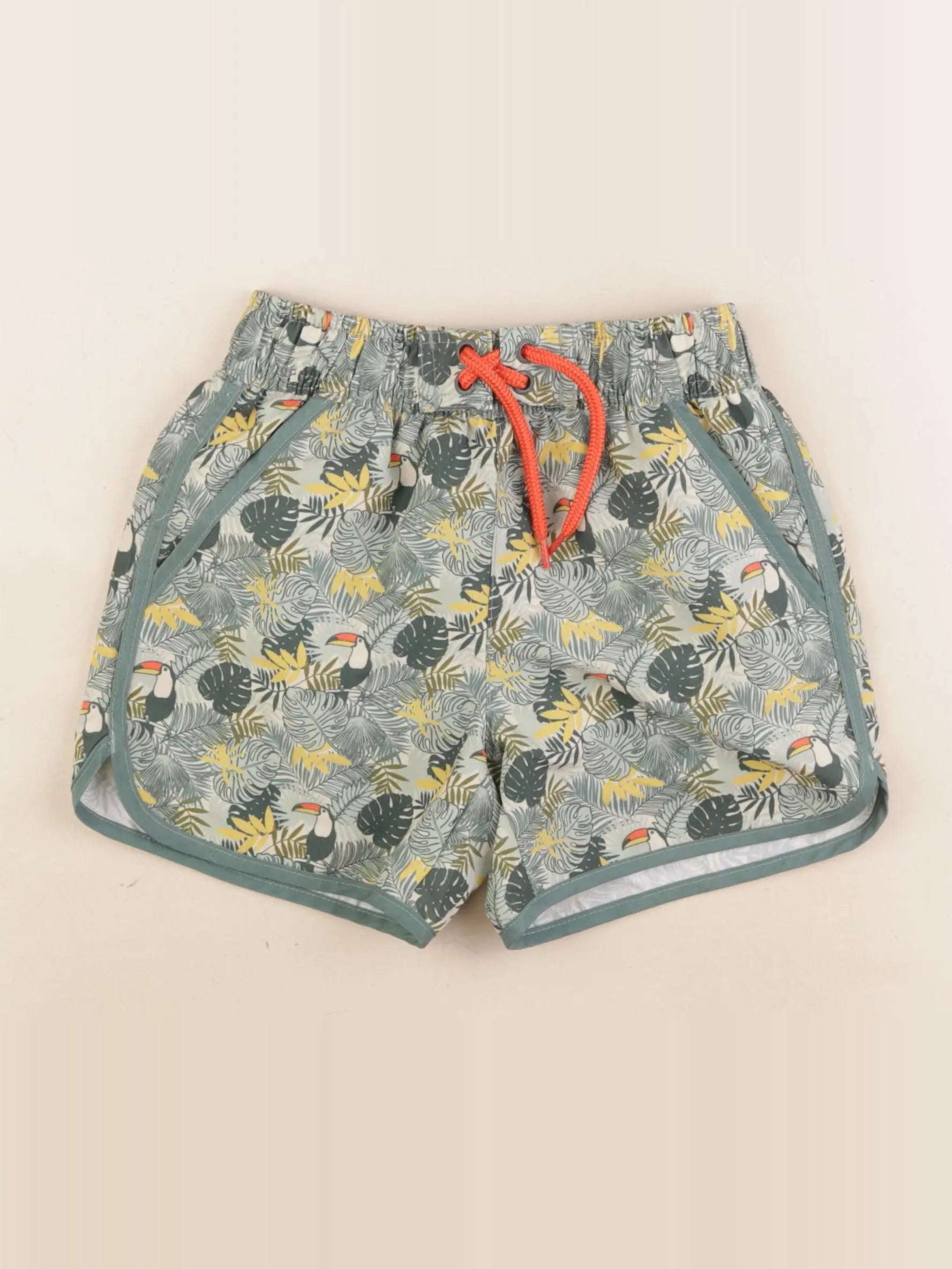 Vertbaudet - maillot de bain vert, jaune - 5 ans