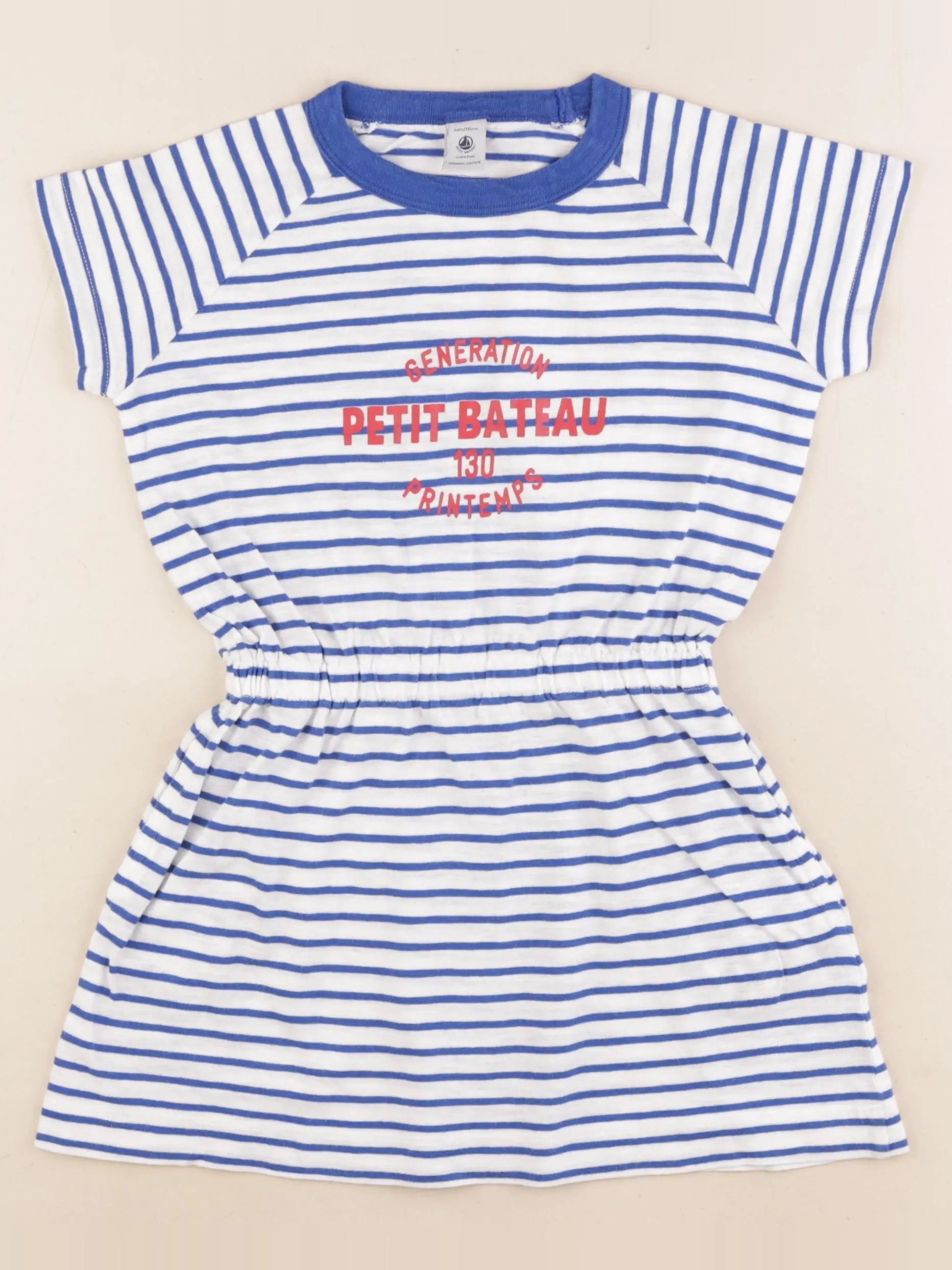 Petit Bateau - robe bleu - 6 ans