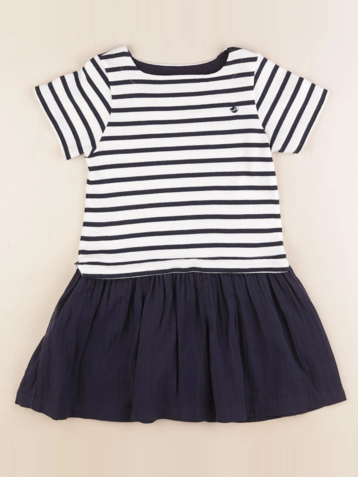 Petit Bateau - robe bleu - 6 ans