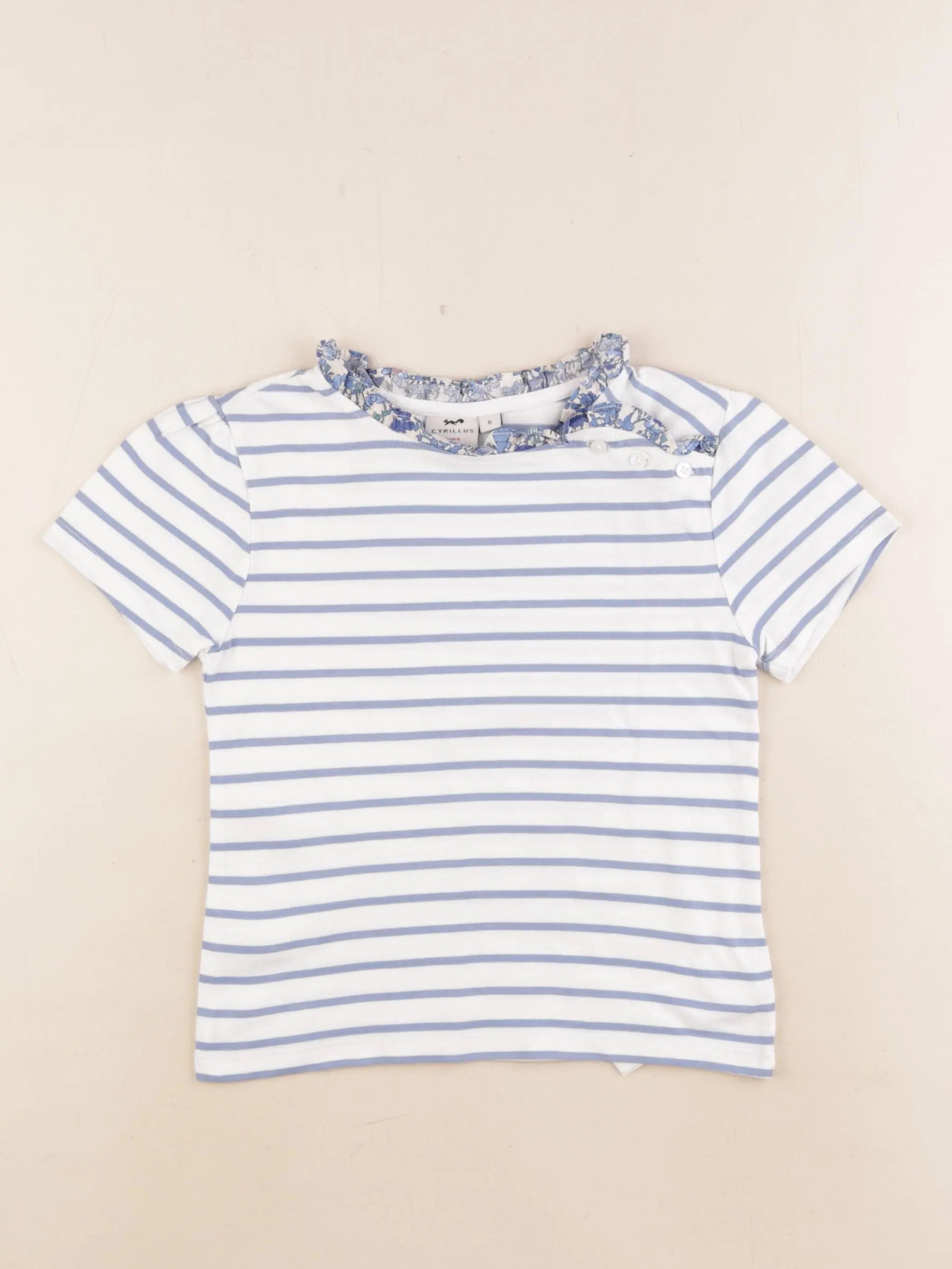 Cyrillus - tee-shirt bleu - 6 ans