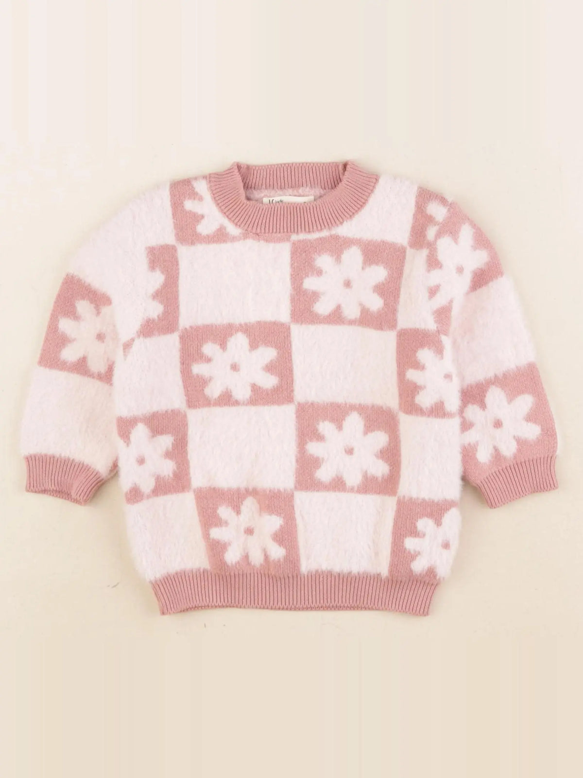 Little Cigogne - pull rose - 9 mois