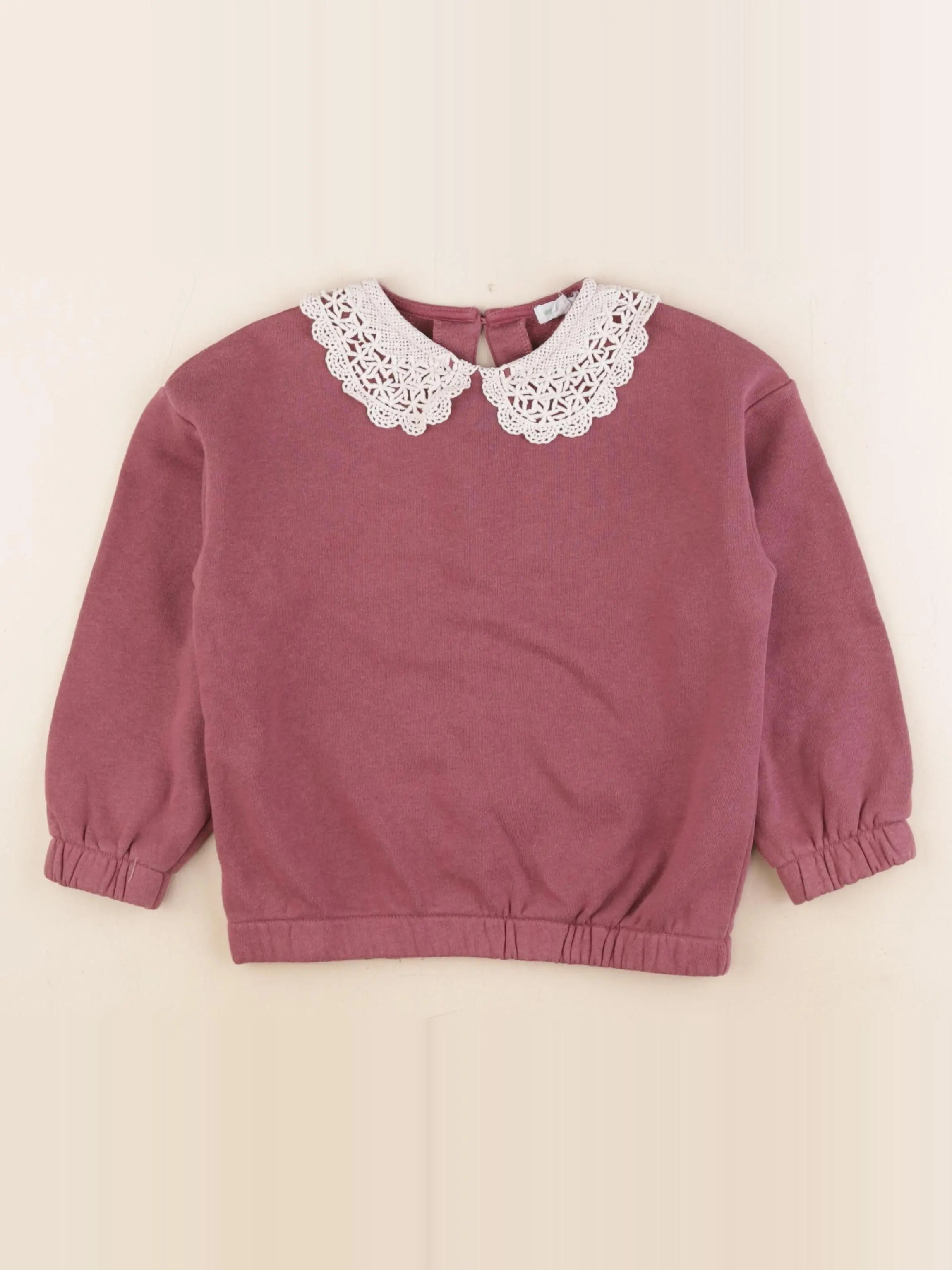 Vertbaudet - sweat violet - 6 ans