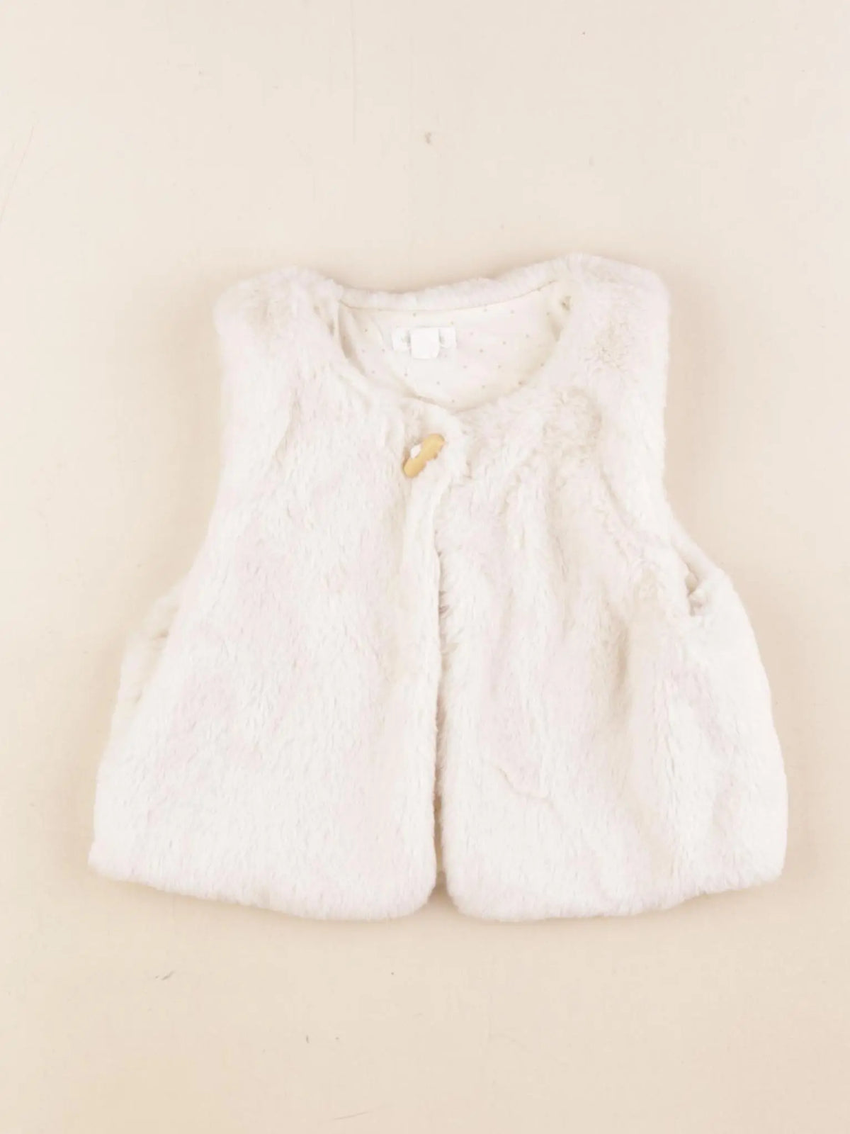 Vertbaudet - gilet beige - 18 mois