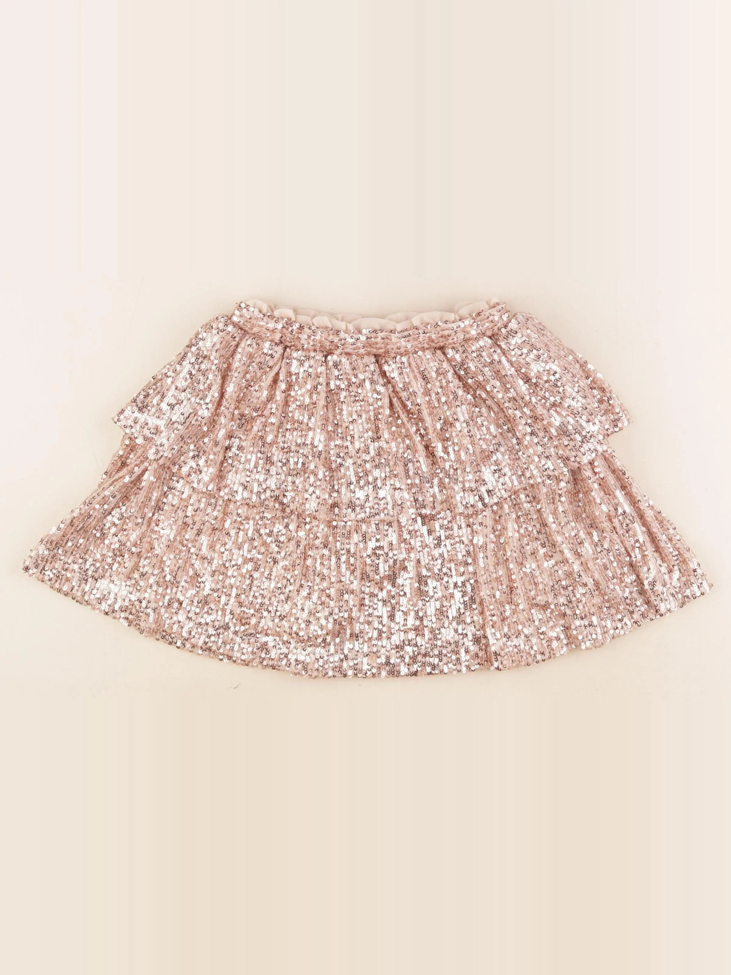 Vertbaudet - jupe beige - 6 ans