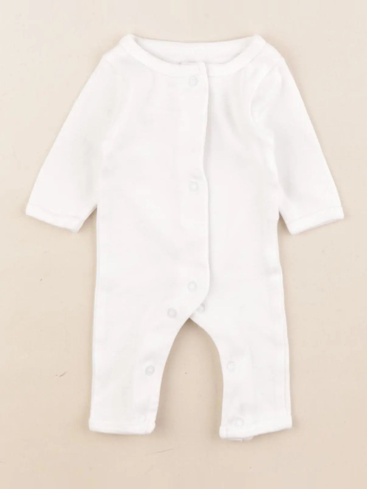 Vertbaudet - pyjama coton blanc - 0 mois