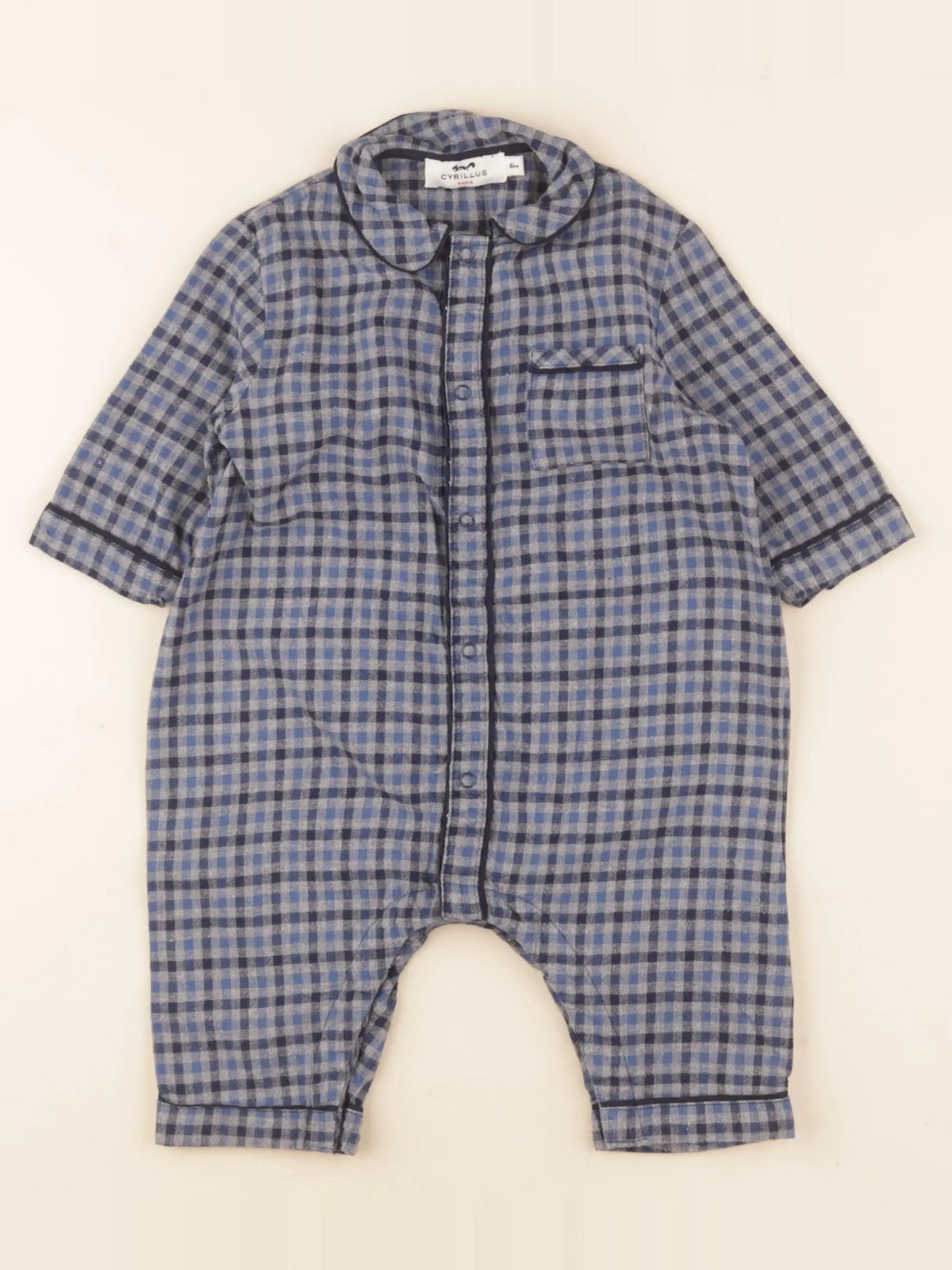 Cyrillus - pyjama coton bleu - 6 mois