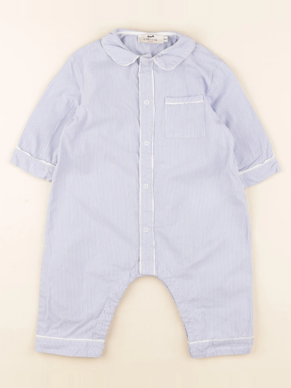 Cyrillus - pyjama coton bleu - 12 mois