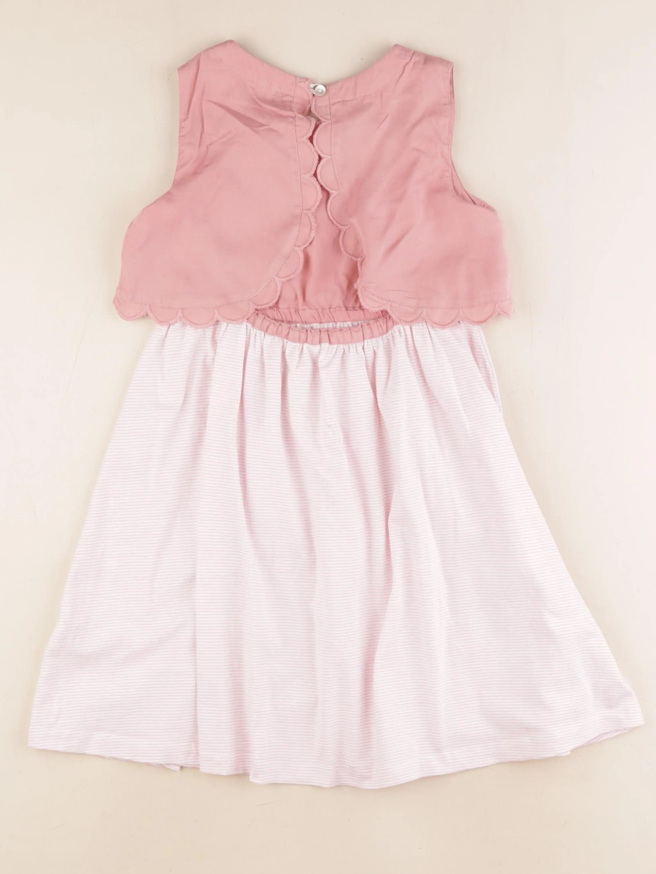 Buissonnière - robe blanc, rose - 8 ans