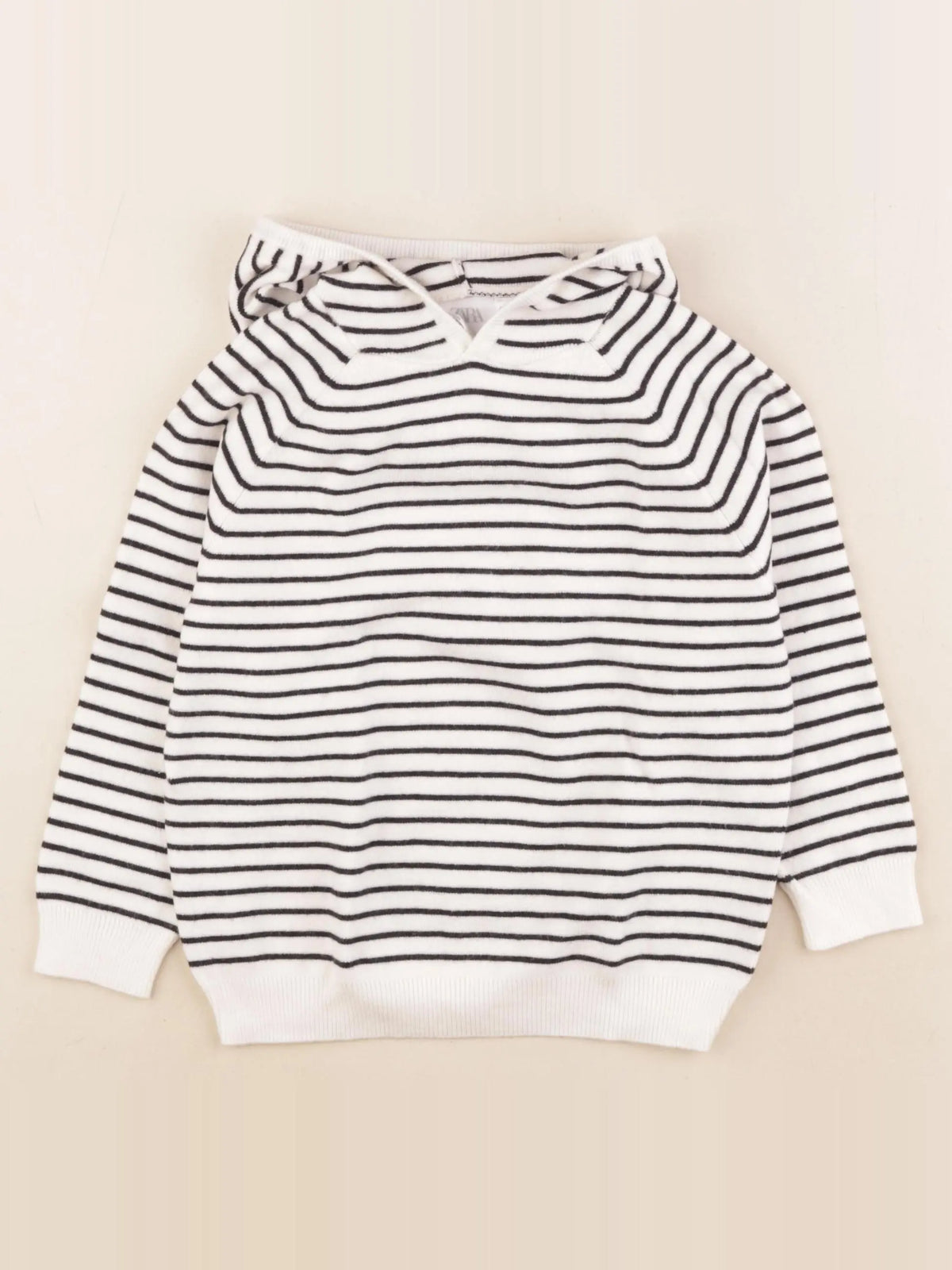 Zara - pull blanc, bleu - 4 ans