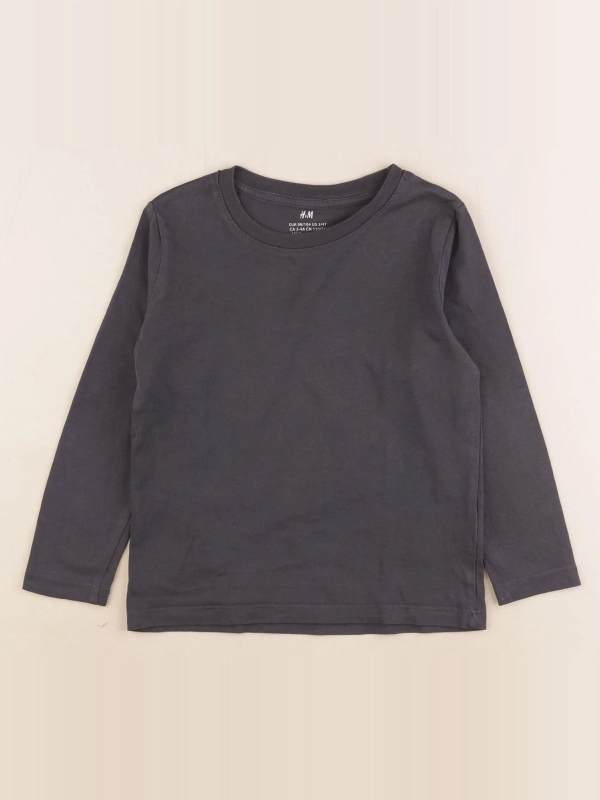 H&M - tee-shirt gris - 2/4 ans
