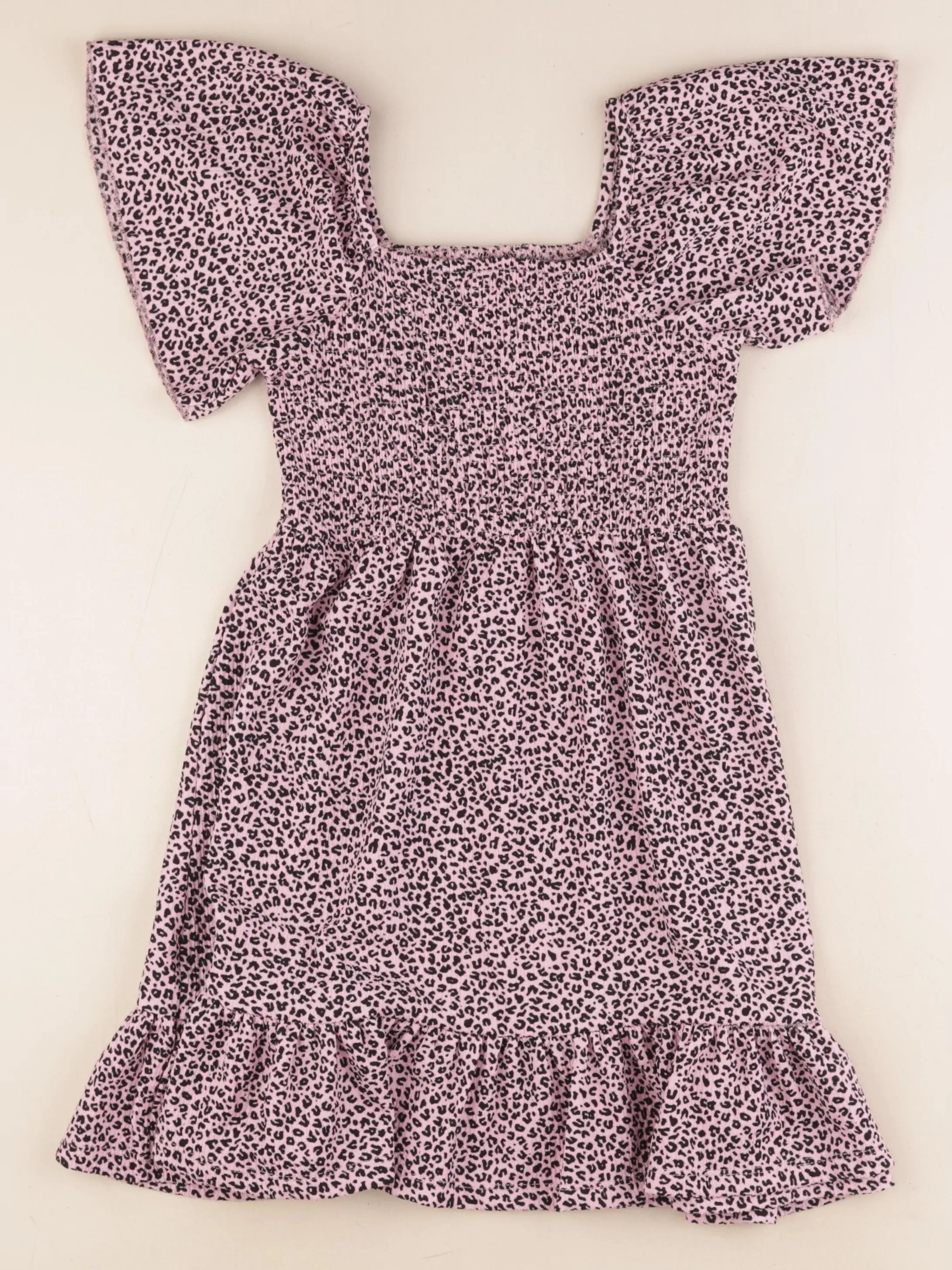 Zara - robe rose, noir - 6/7 ans