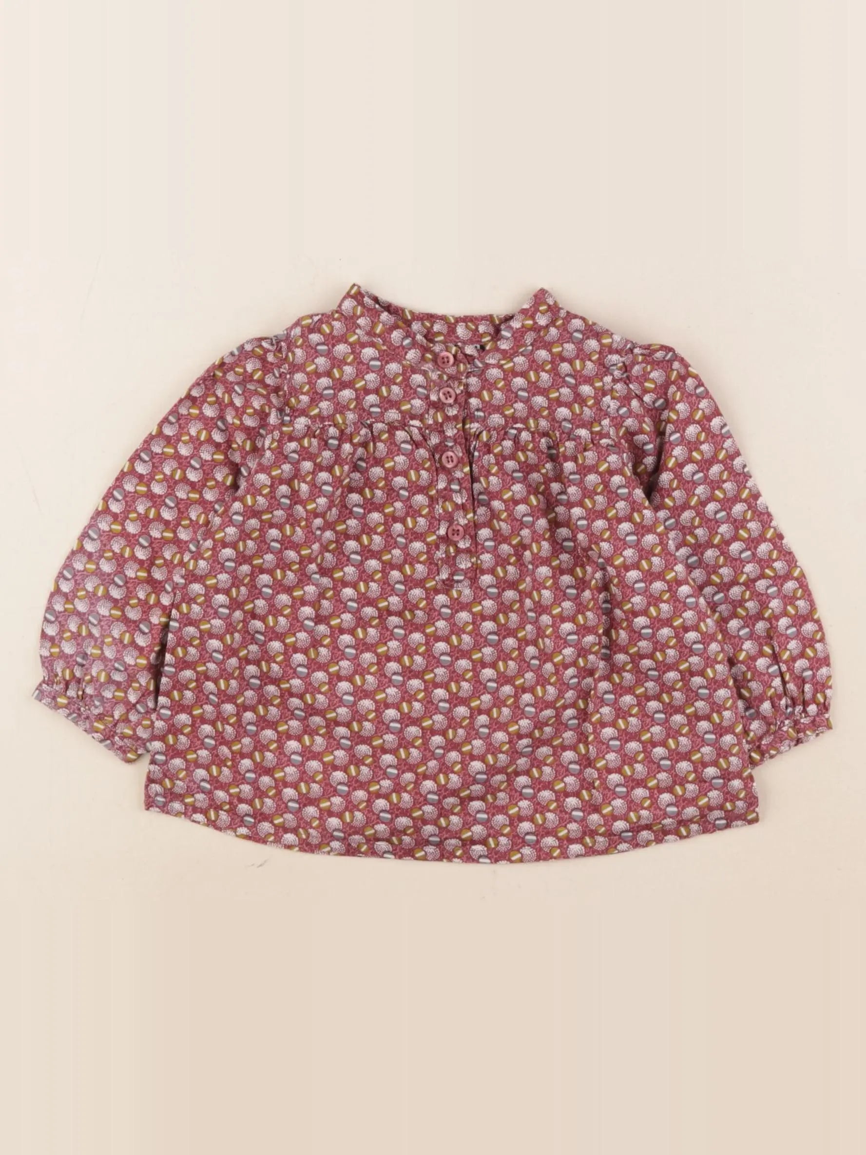 Bonton - blouse multicolore - 12 mois