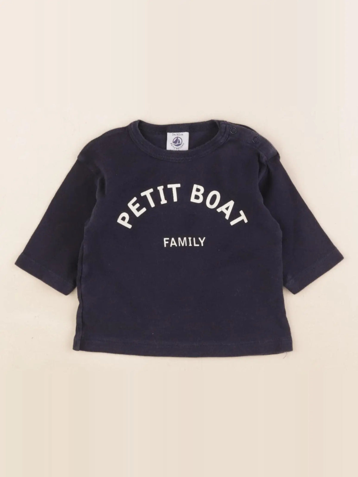 Petit Bateau - tee-shirt bleu - 3 mois