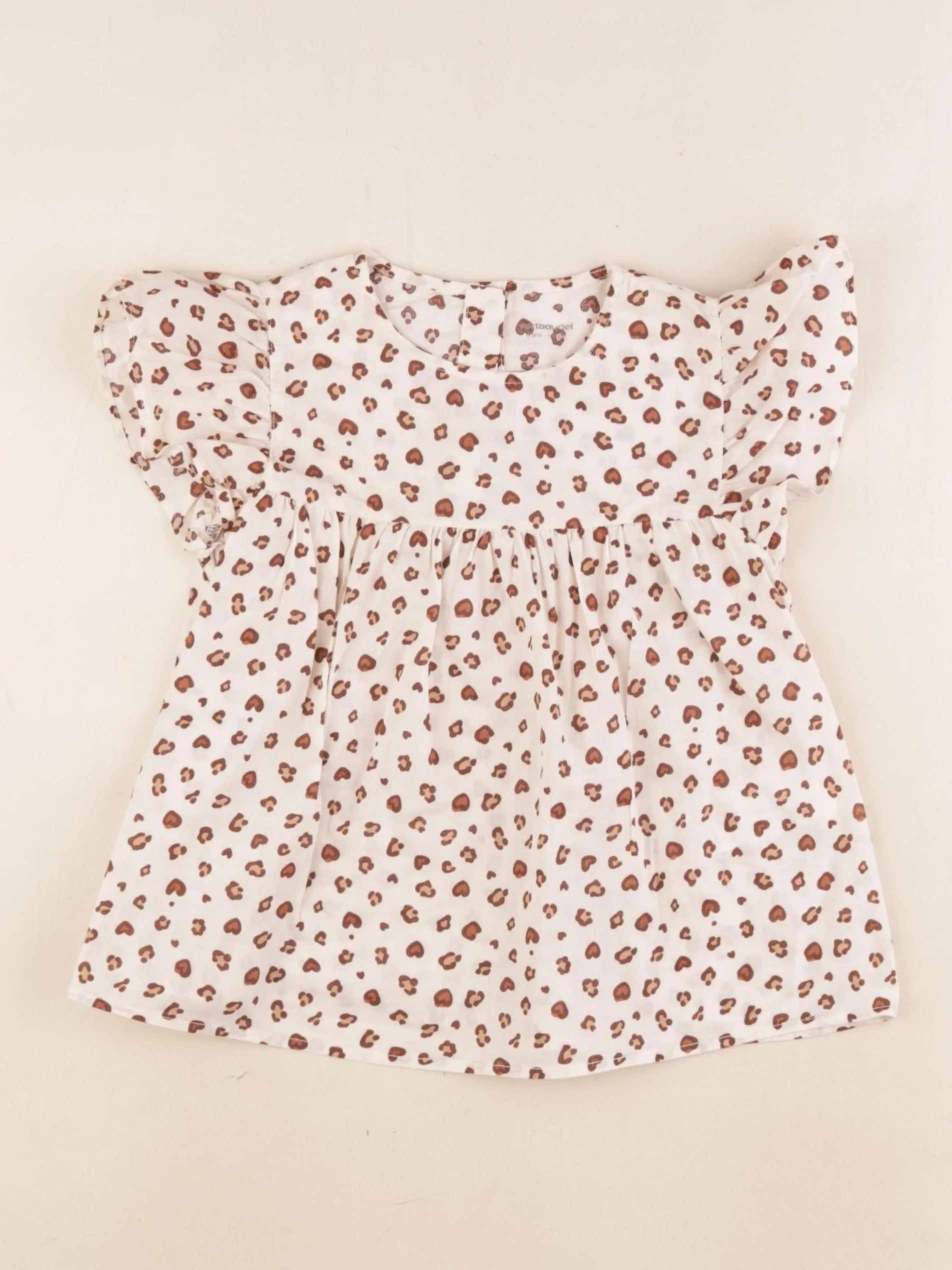 Vertbaudet - blouse beige, marron - 6 ans