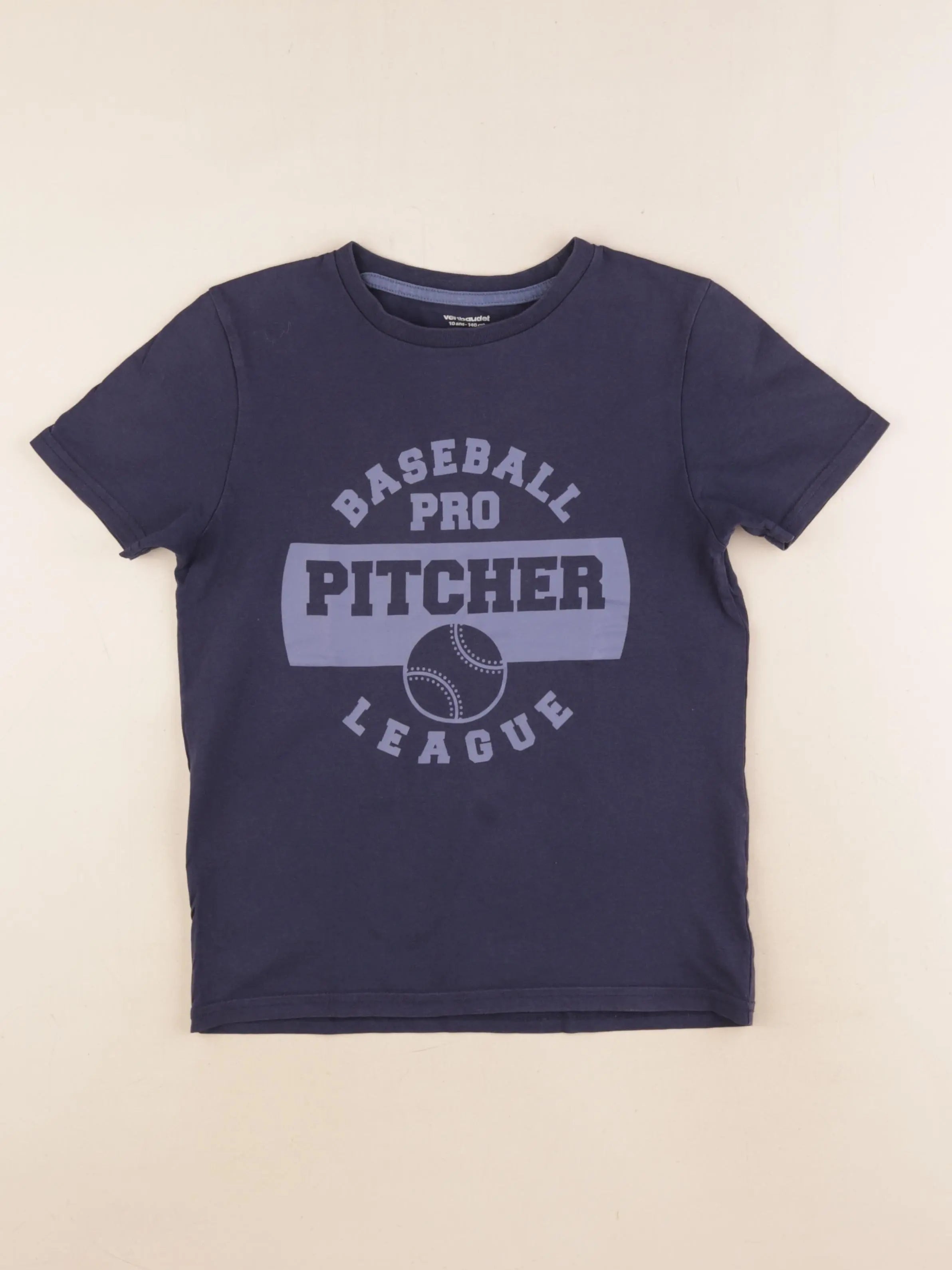 Vertbaudet - tee-shirt bleu - 10 ans