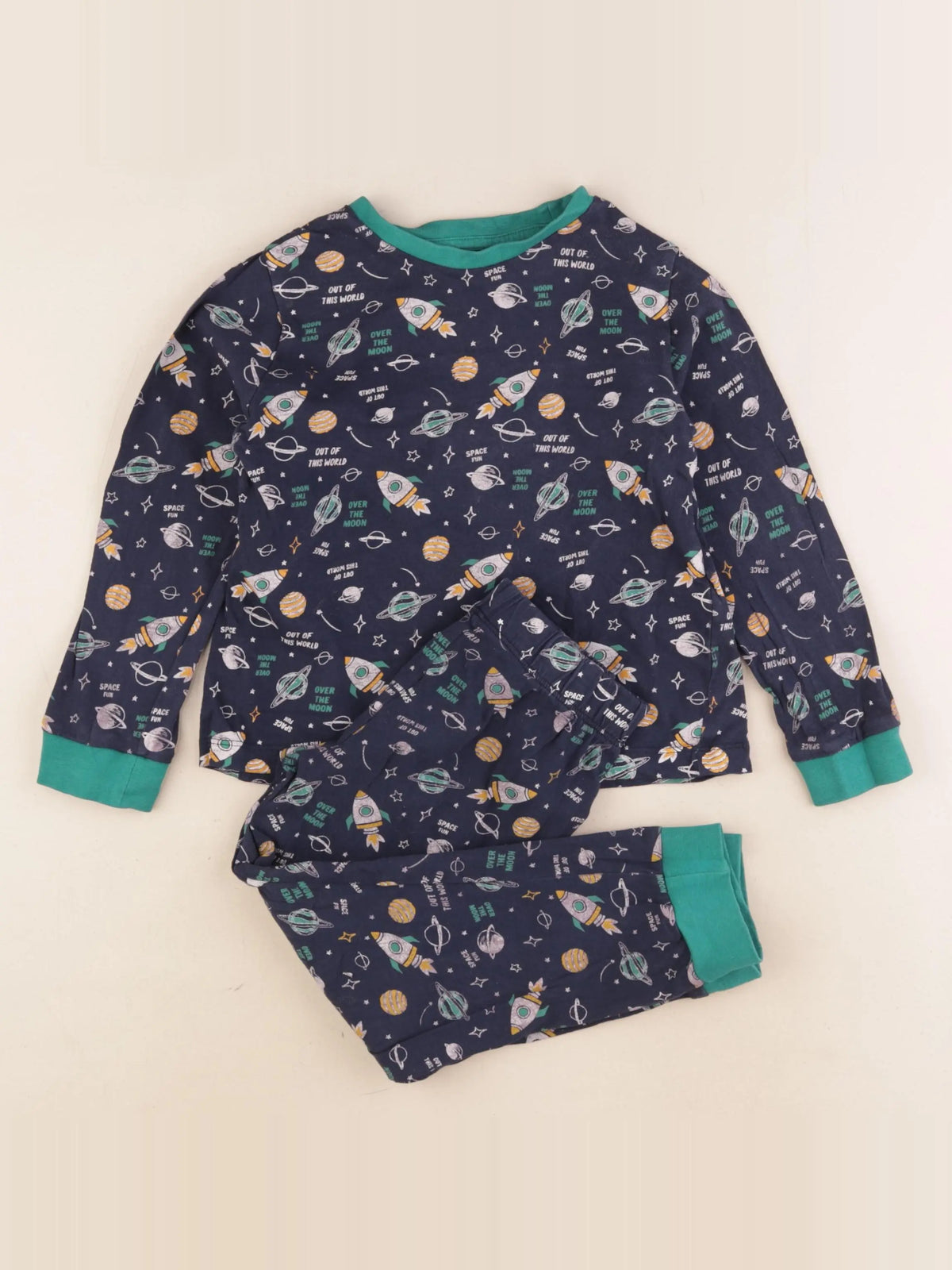 Vertbaudet - pyjama coton bleu - 5 ans