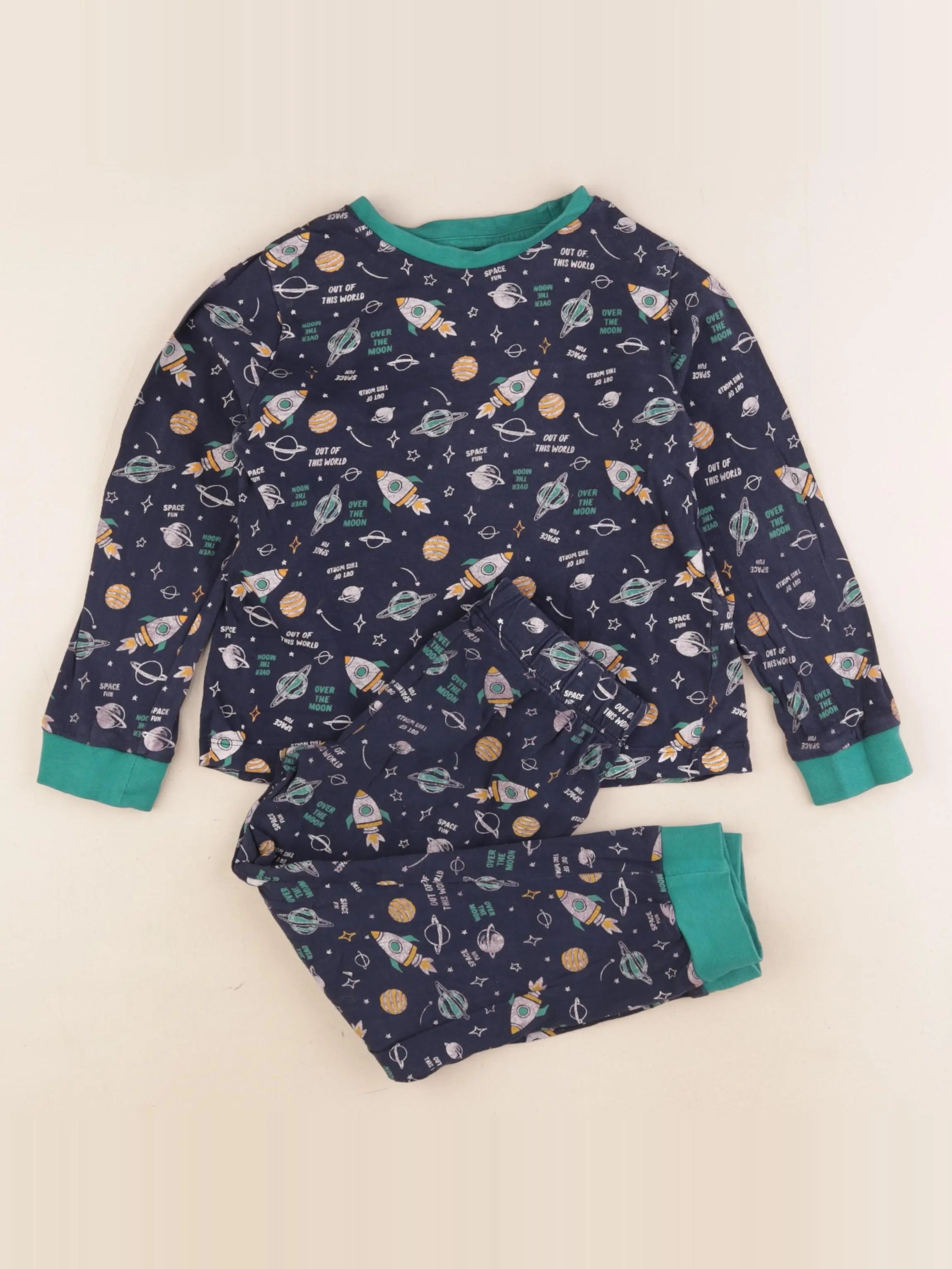 Vertbaudet - pyjama coton bleu - 5 ans