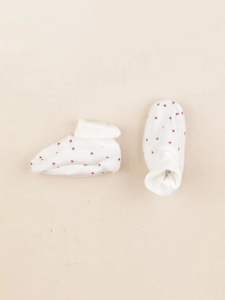 Petit Bateau - chaussons blanc, rouge - pointure 15
