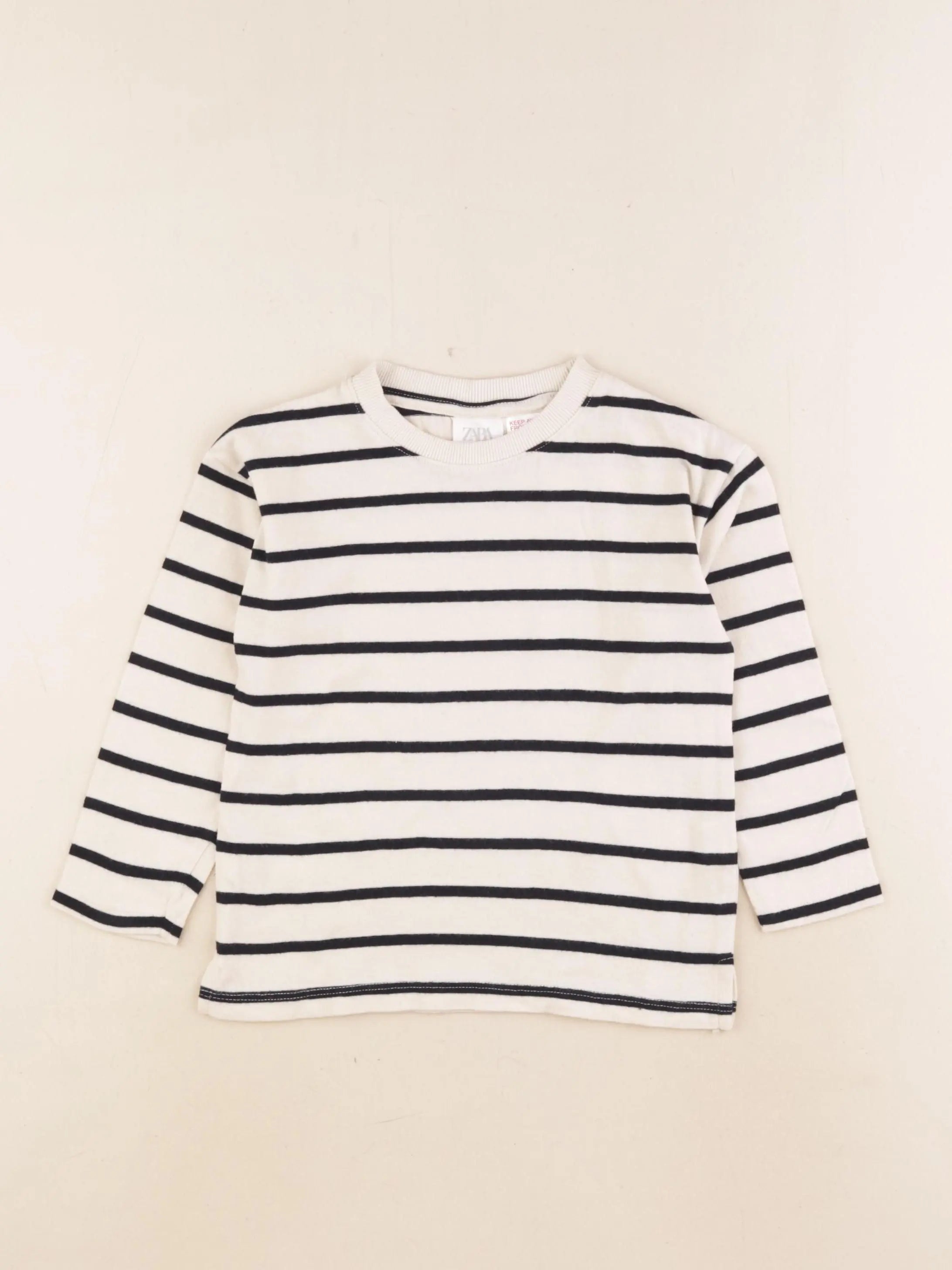 Zara - tee-shirt beige, bleu - 18/24 mois