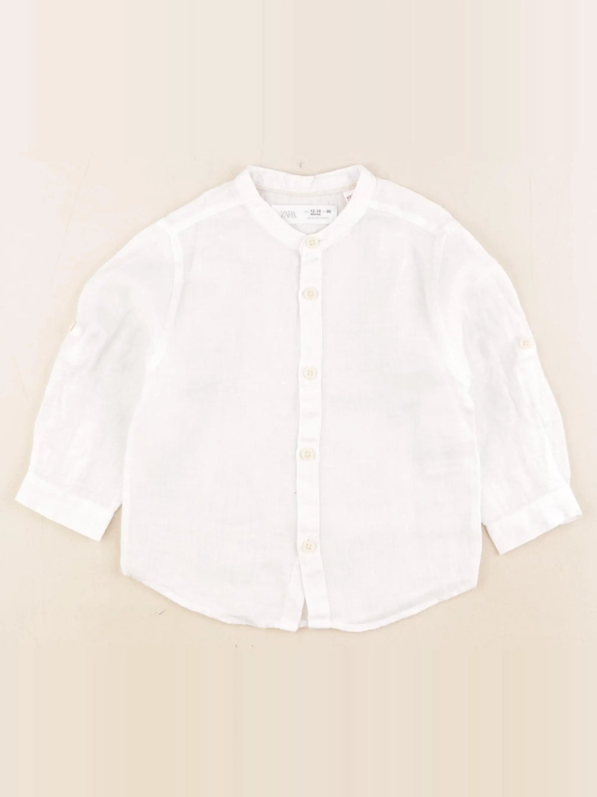 Zara - chemise blanc - 12/18 mois