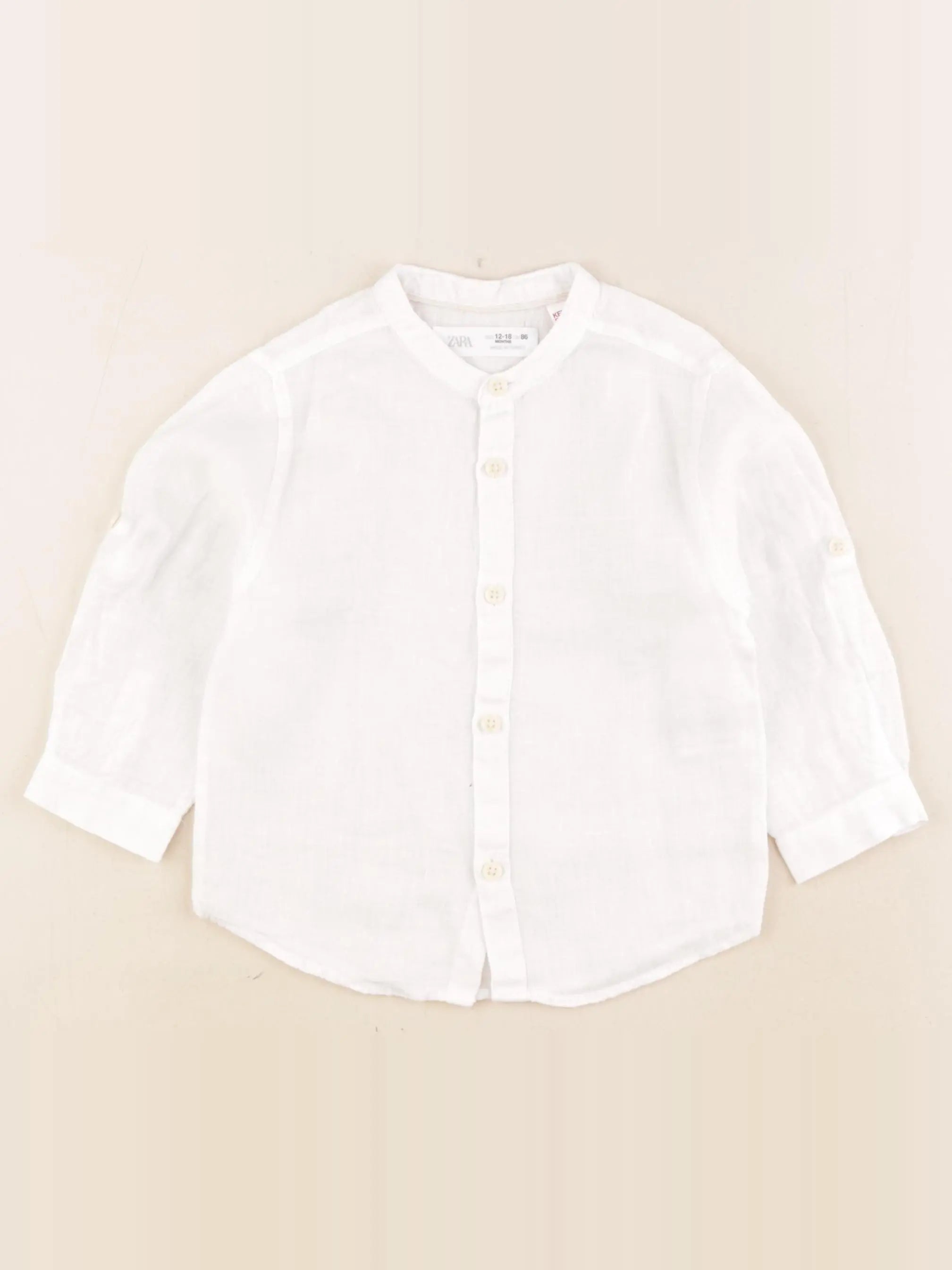 Zara - chemise blanc - 12/18 mois