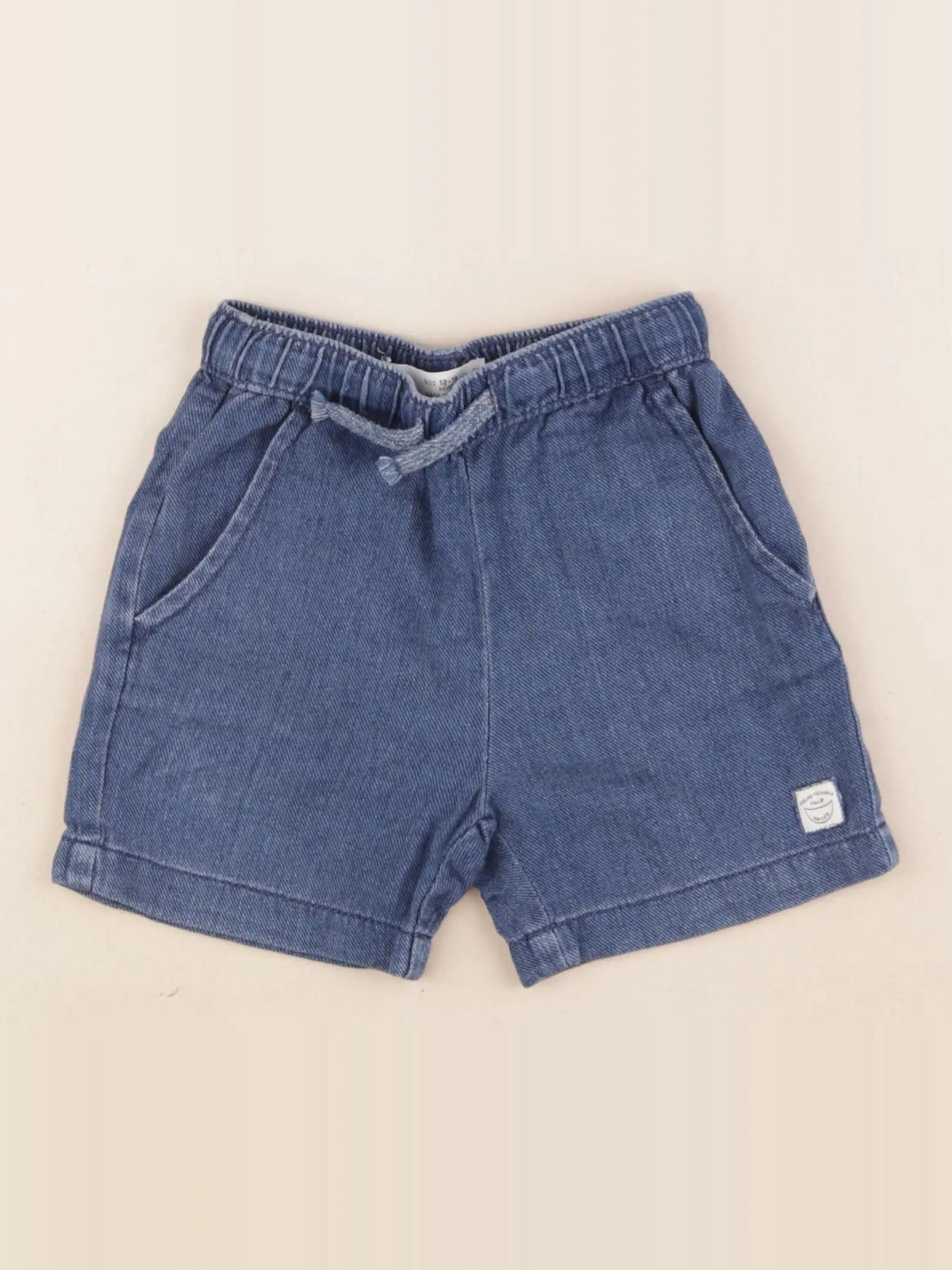 Zara - short bleu - 12/18 mois