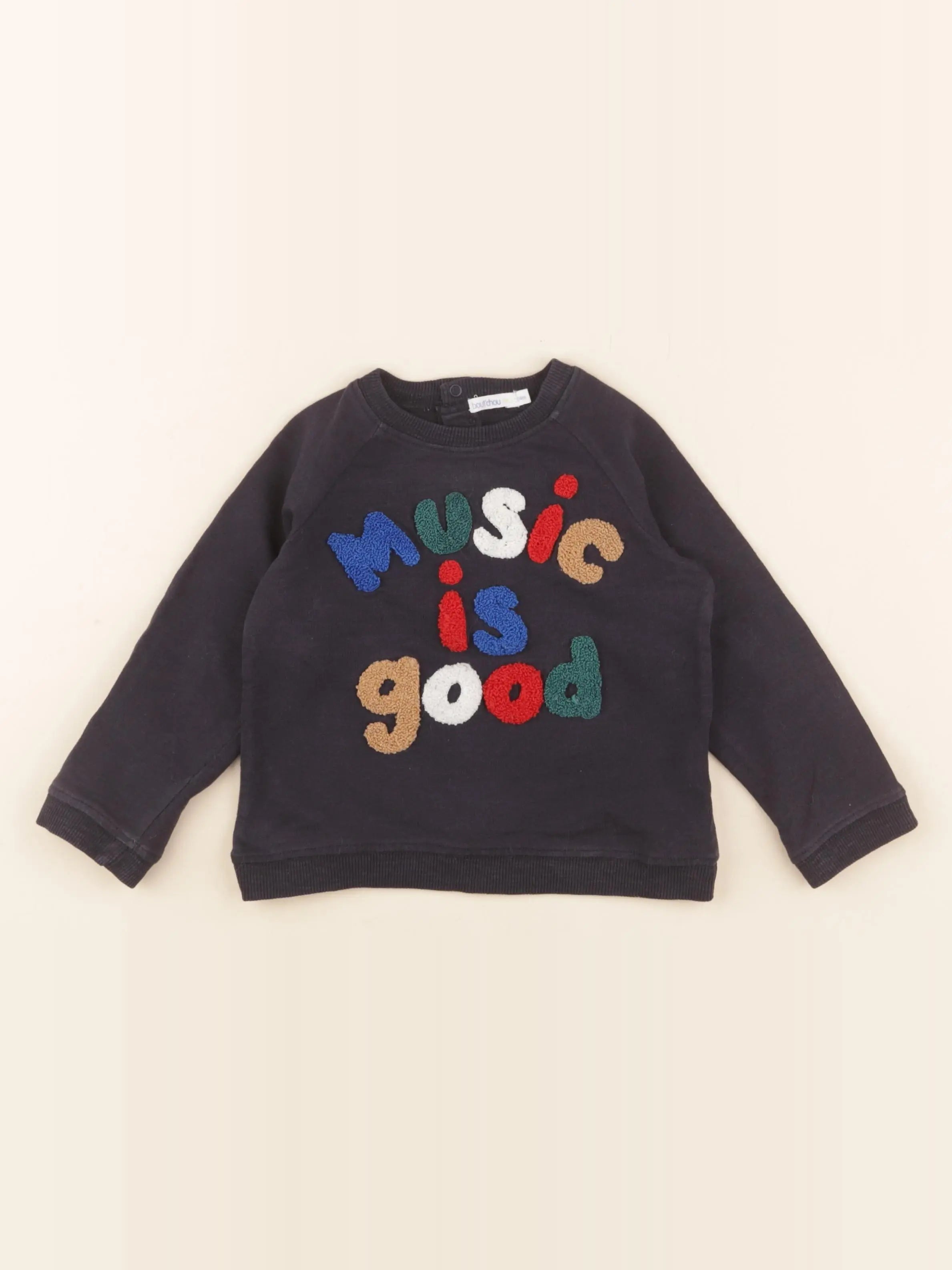 Boutchou - sweat bleu - 2 ans