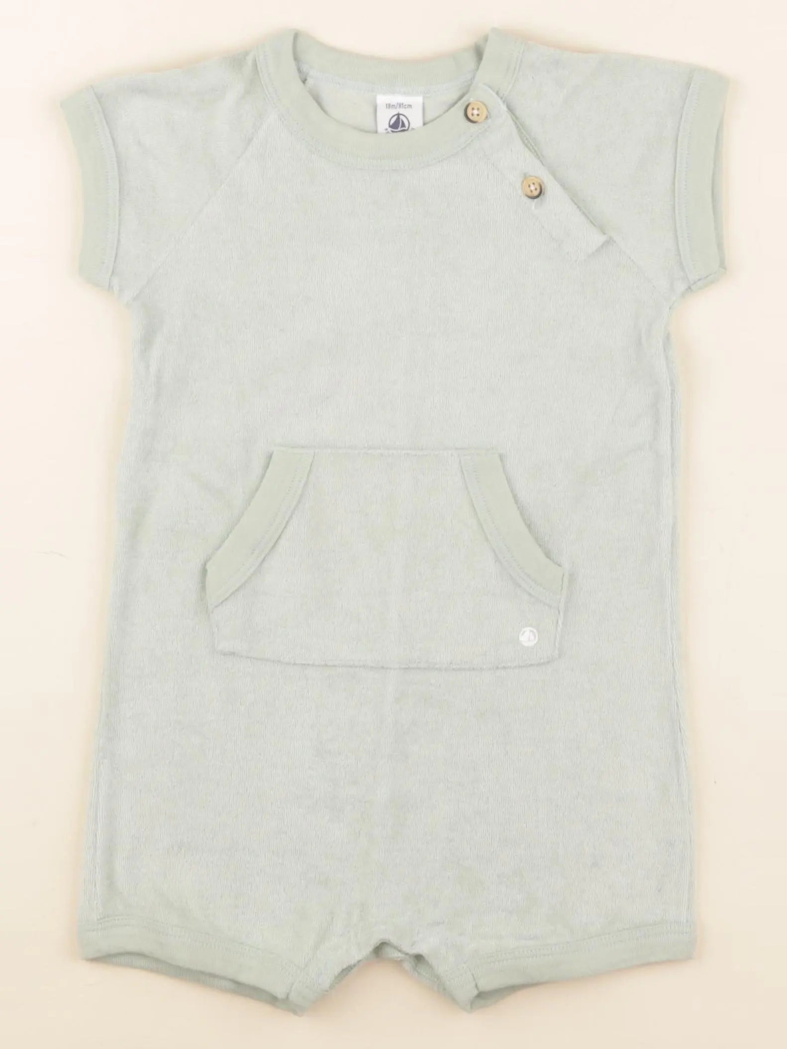 Petit Bateau - combinaison vert - 18 mois