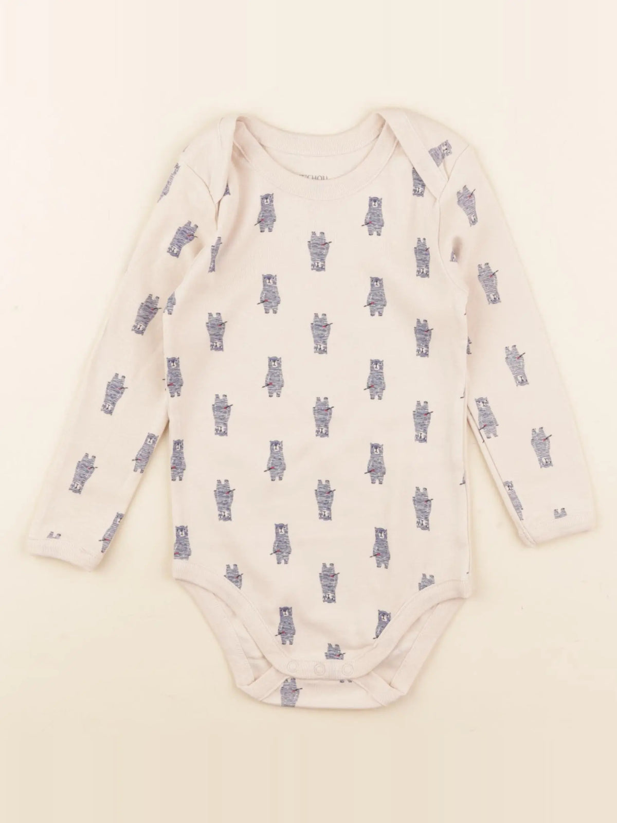Boutchou - body bleu, beige - 2 ans
