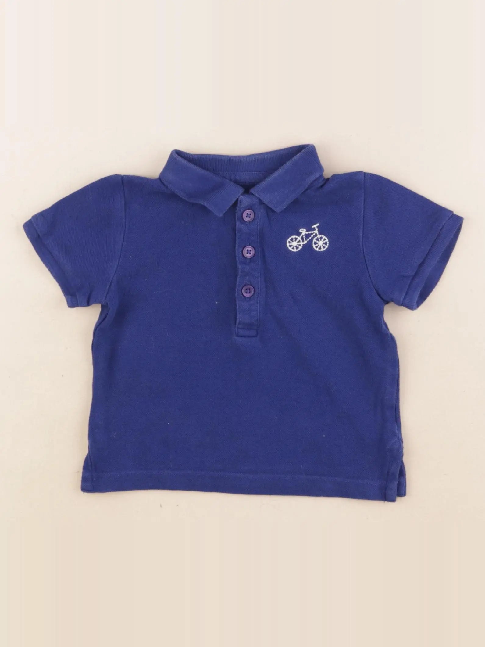 Boutchou - polo bleu - 12 mois