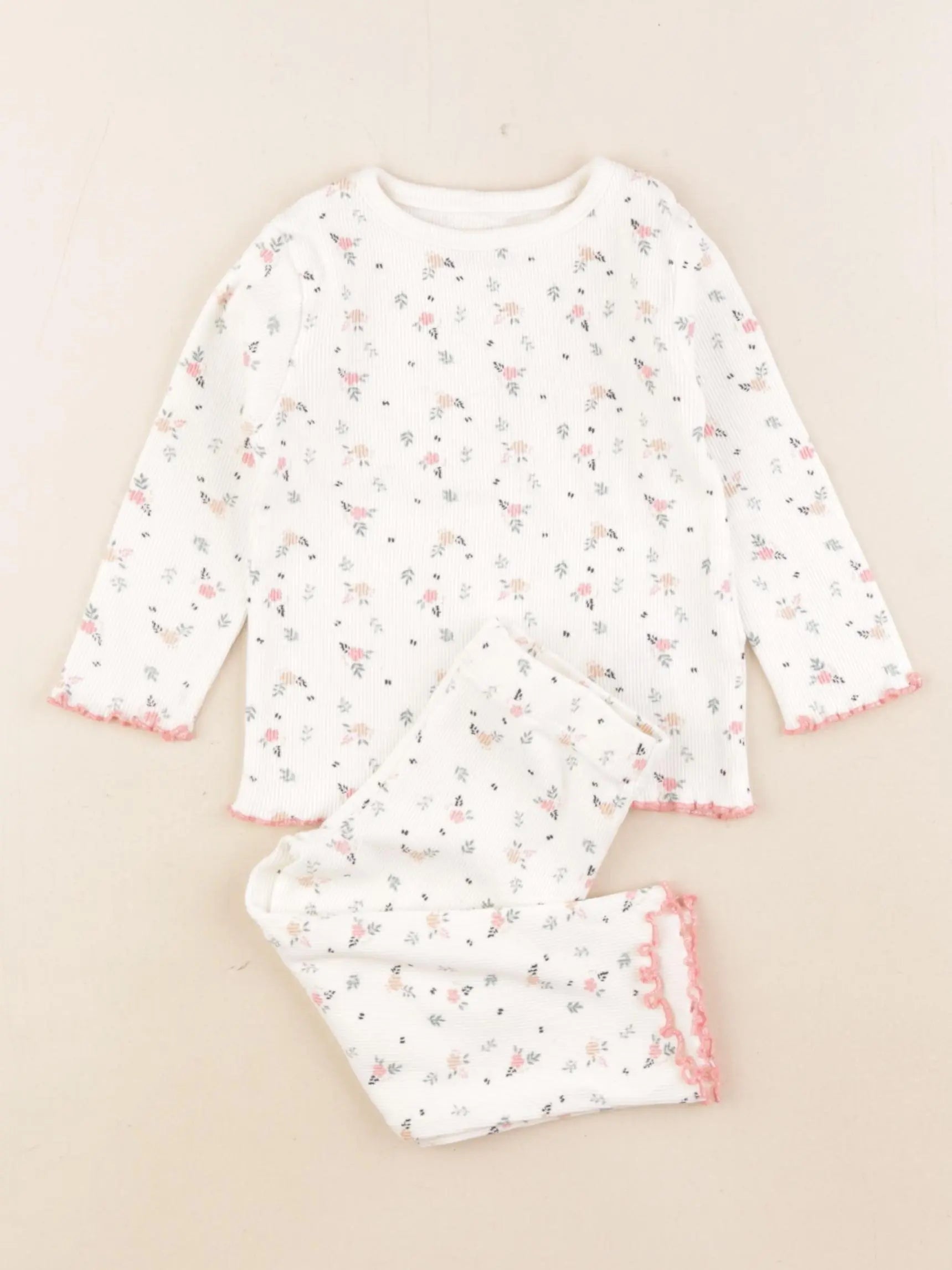 Vertbaudet - pyjama coton blanc - 2 ans