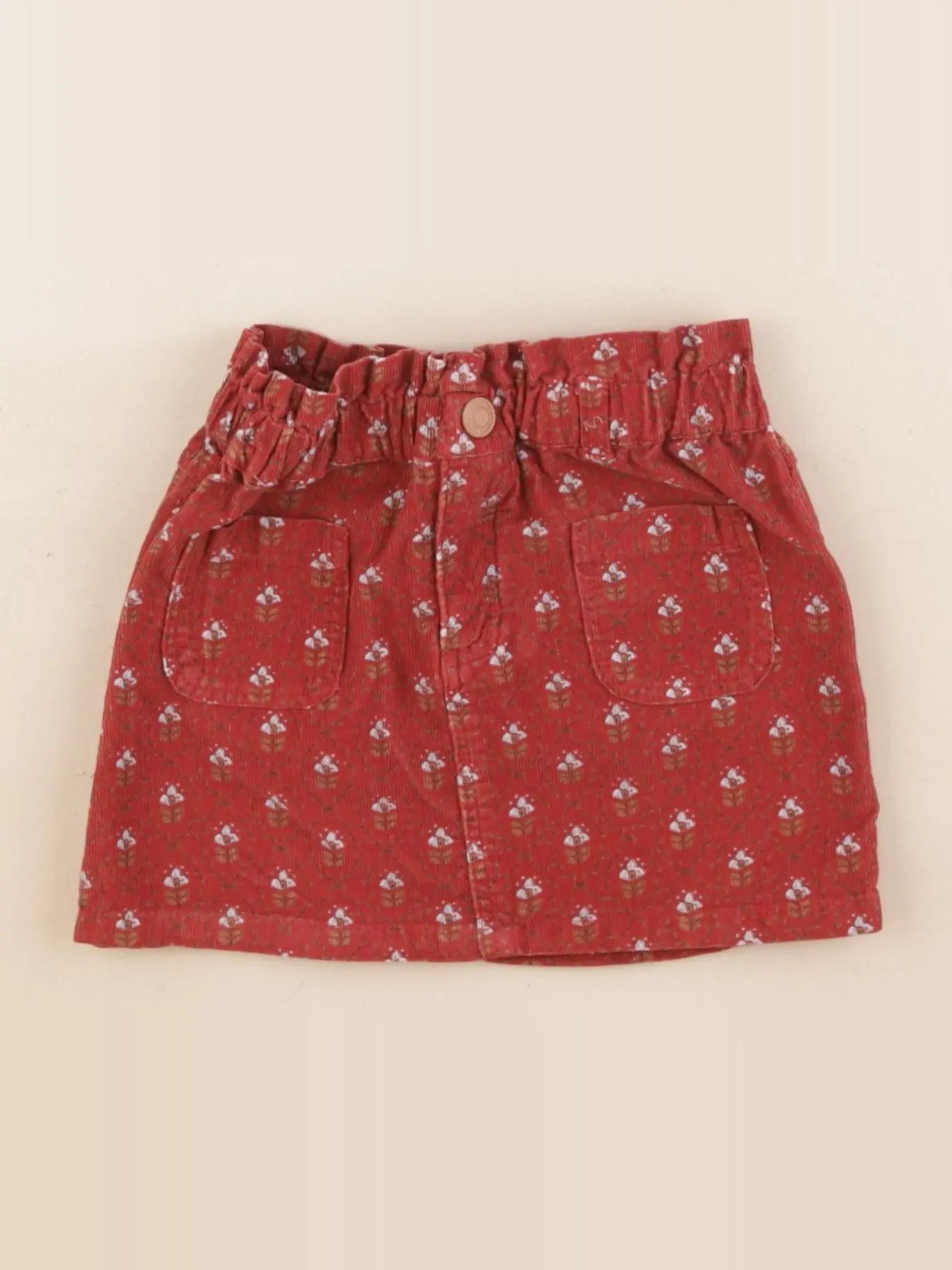Vertbaudet - jupe rouge - 2 ans