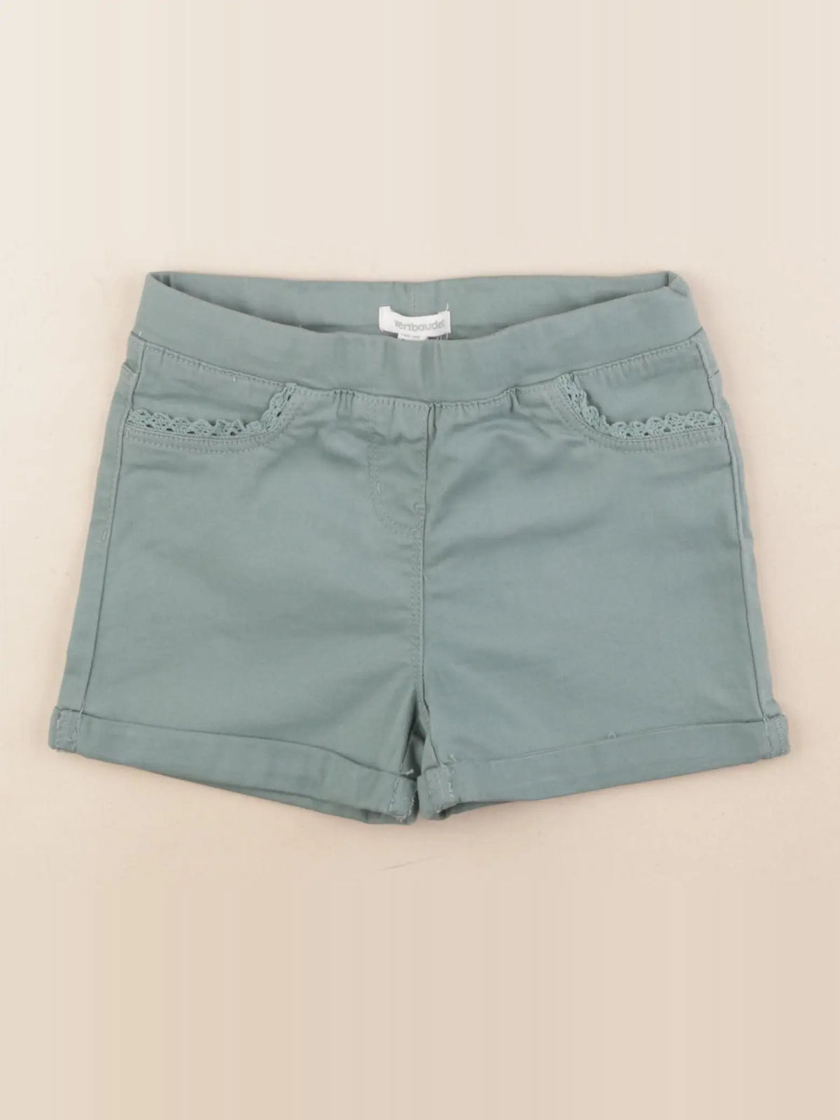 Vertbaudet - short vert - 7 ans