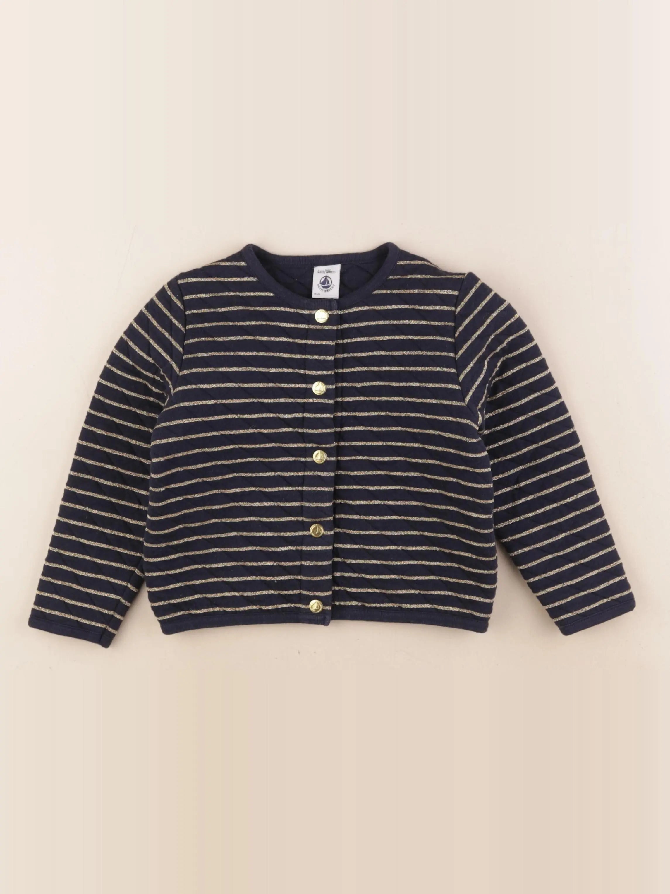 Petit Bateau - sweat bleu - 4 ans