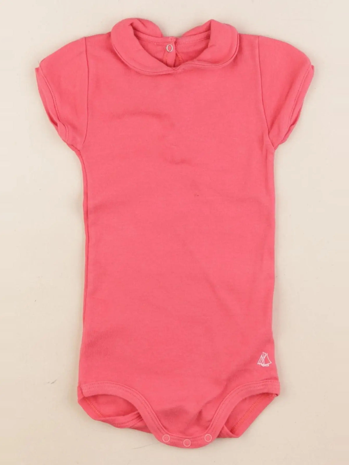 Petit Bateau - body à col rose - 18 mois