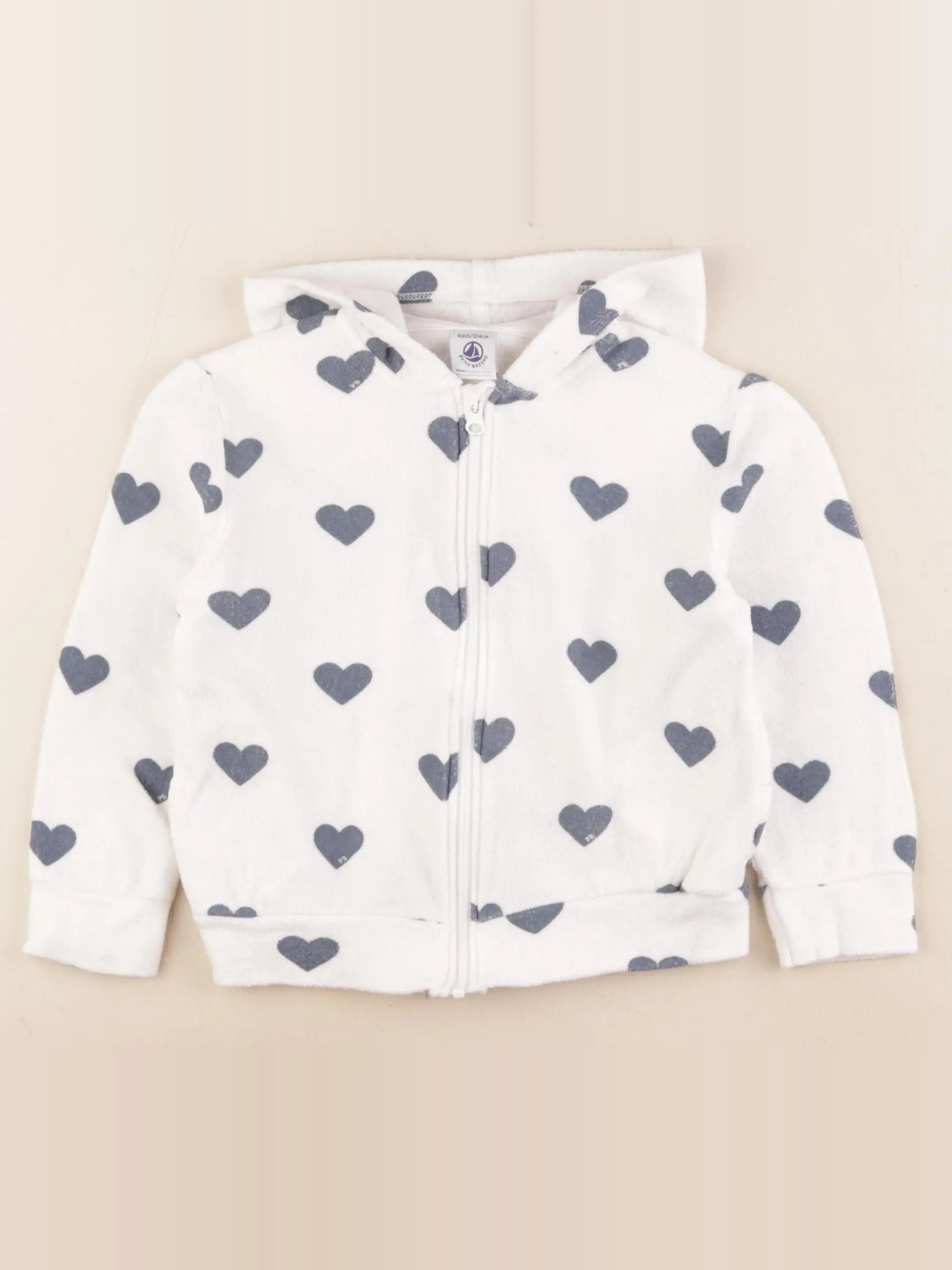 Petit Bateau - sweat bleu - 4 ans