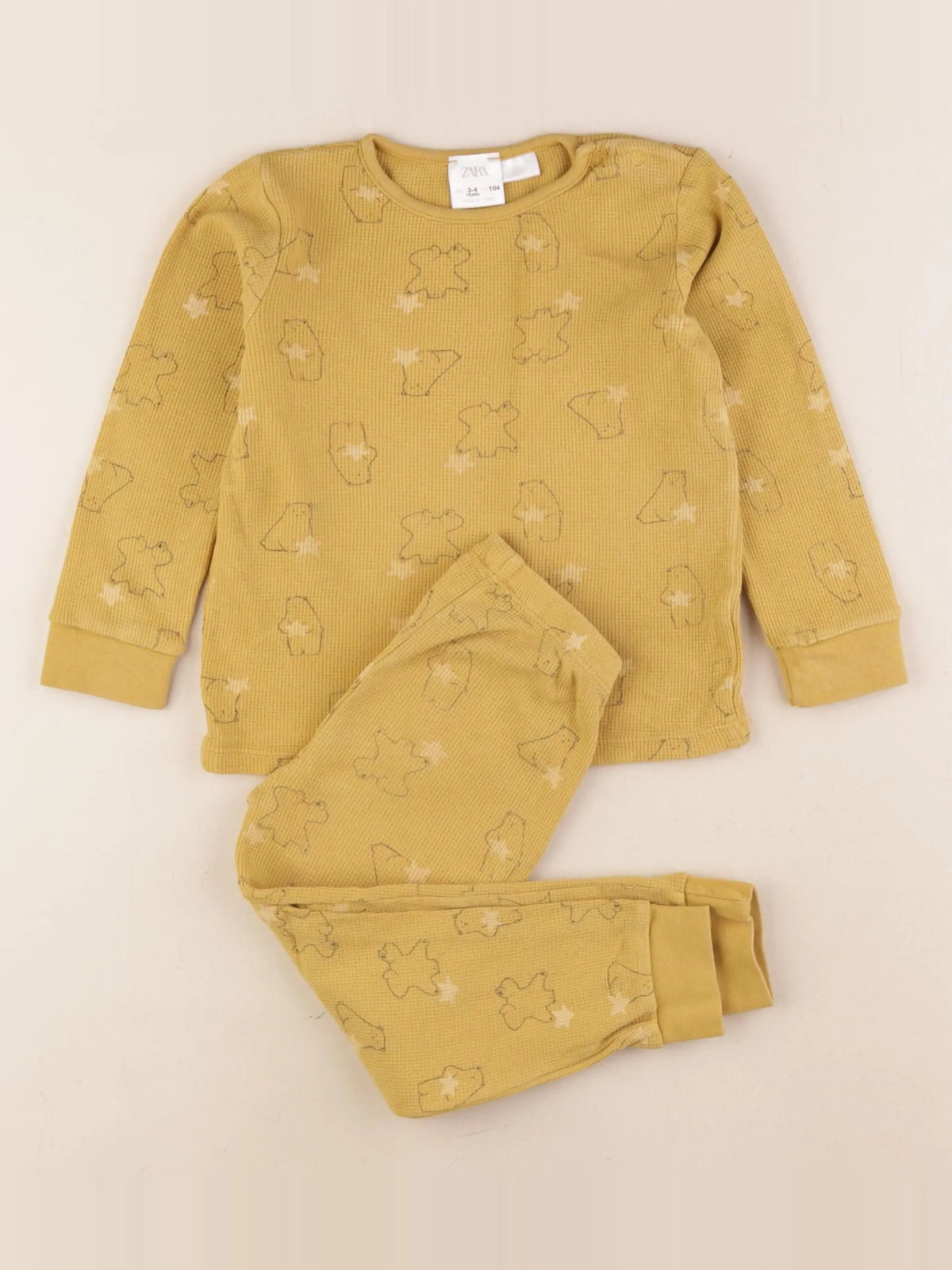 Zara - pyjama coton jaune - 3/4 ans