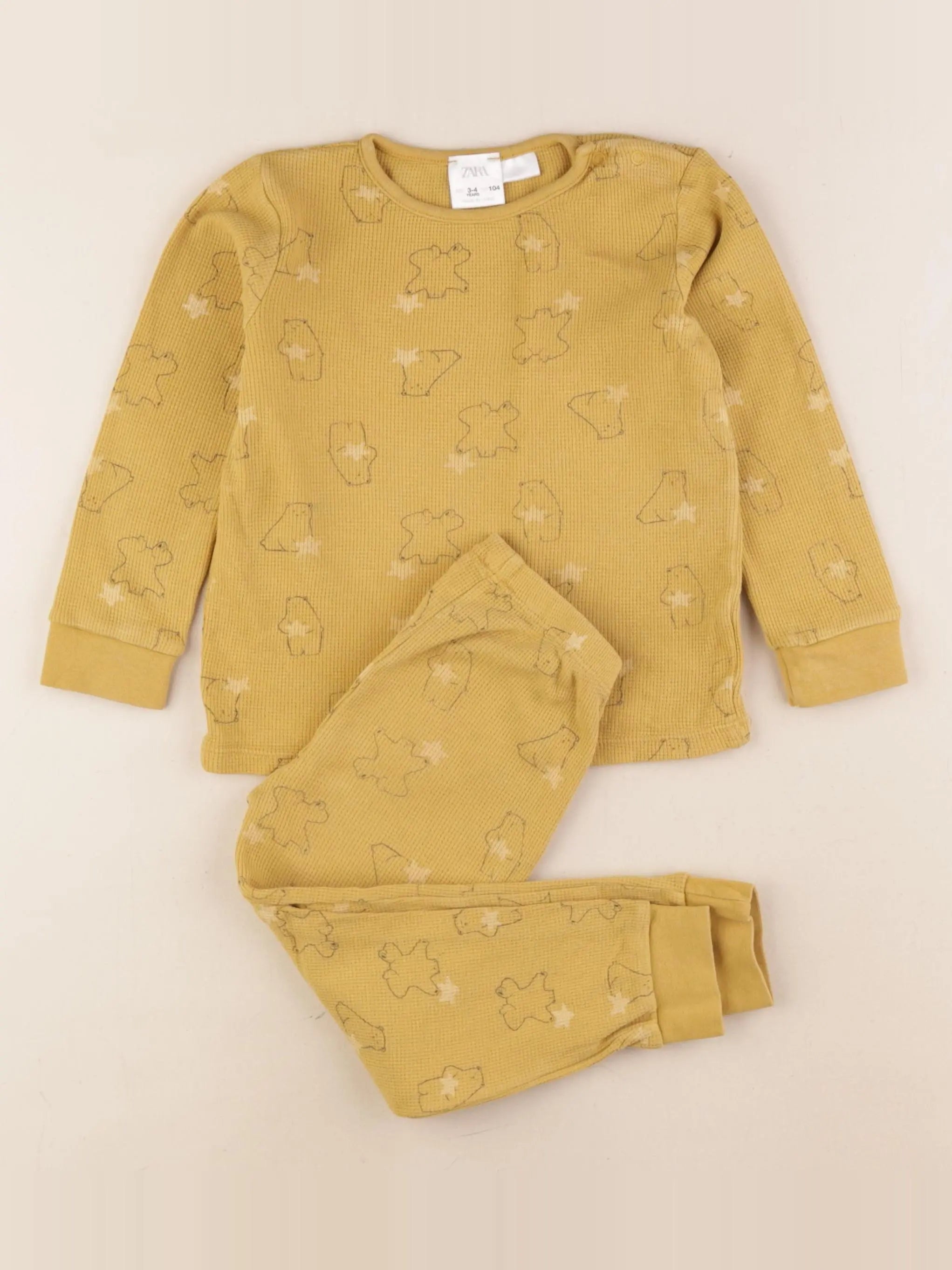 Zara - pyjama coton jaune - 3/4 ans