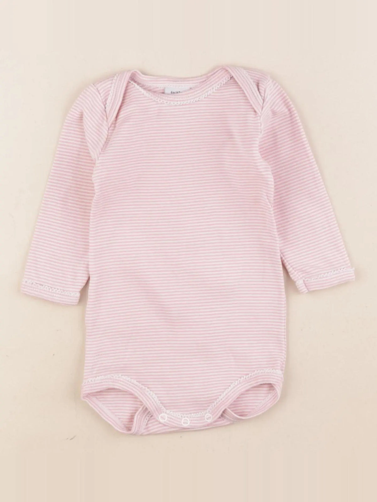 Petit Bateau - body rose - 6 mois