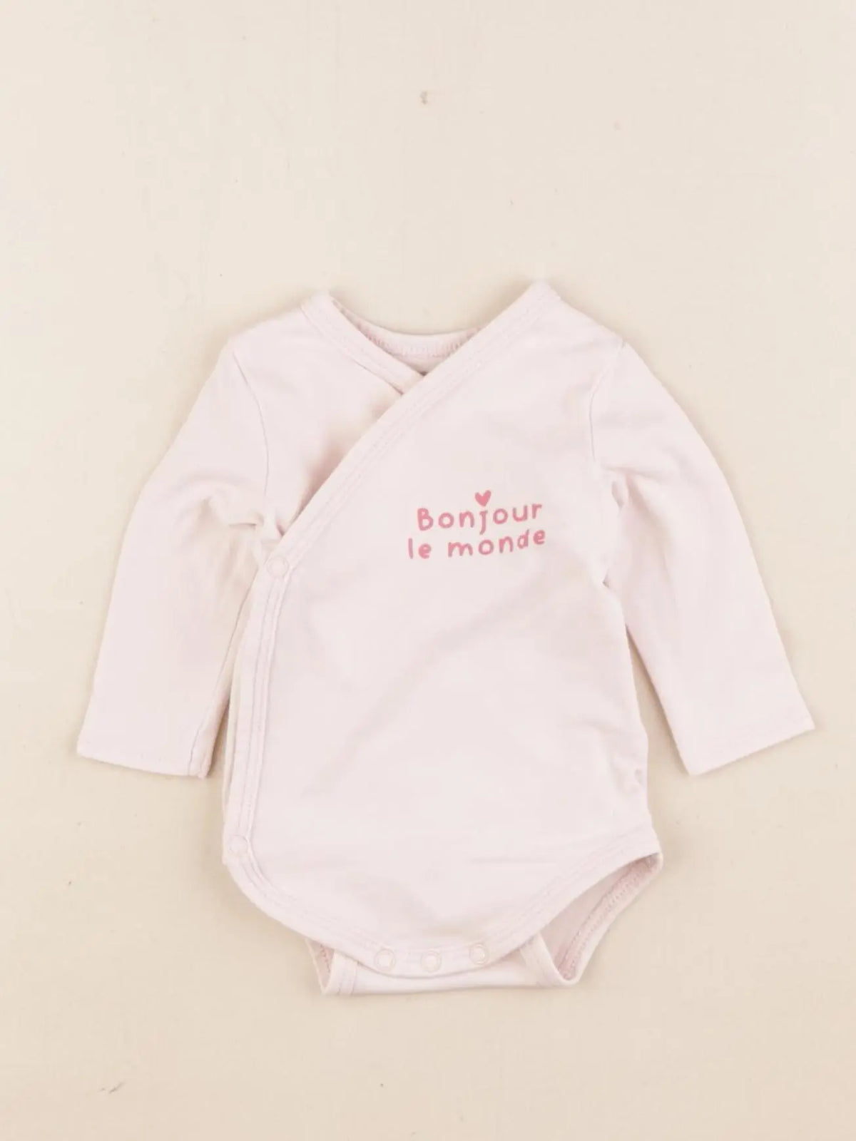 Tape à l'oeil - body rose - 1 mois