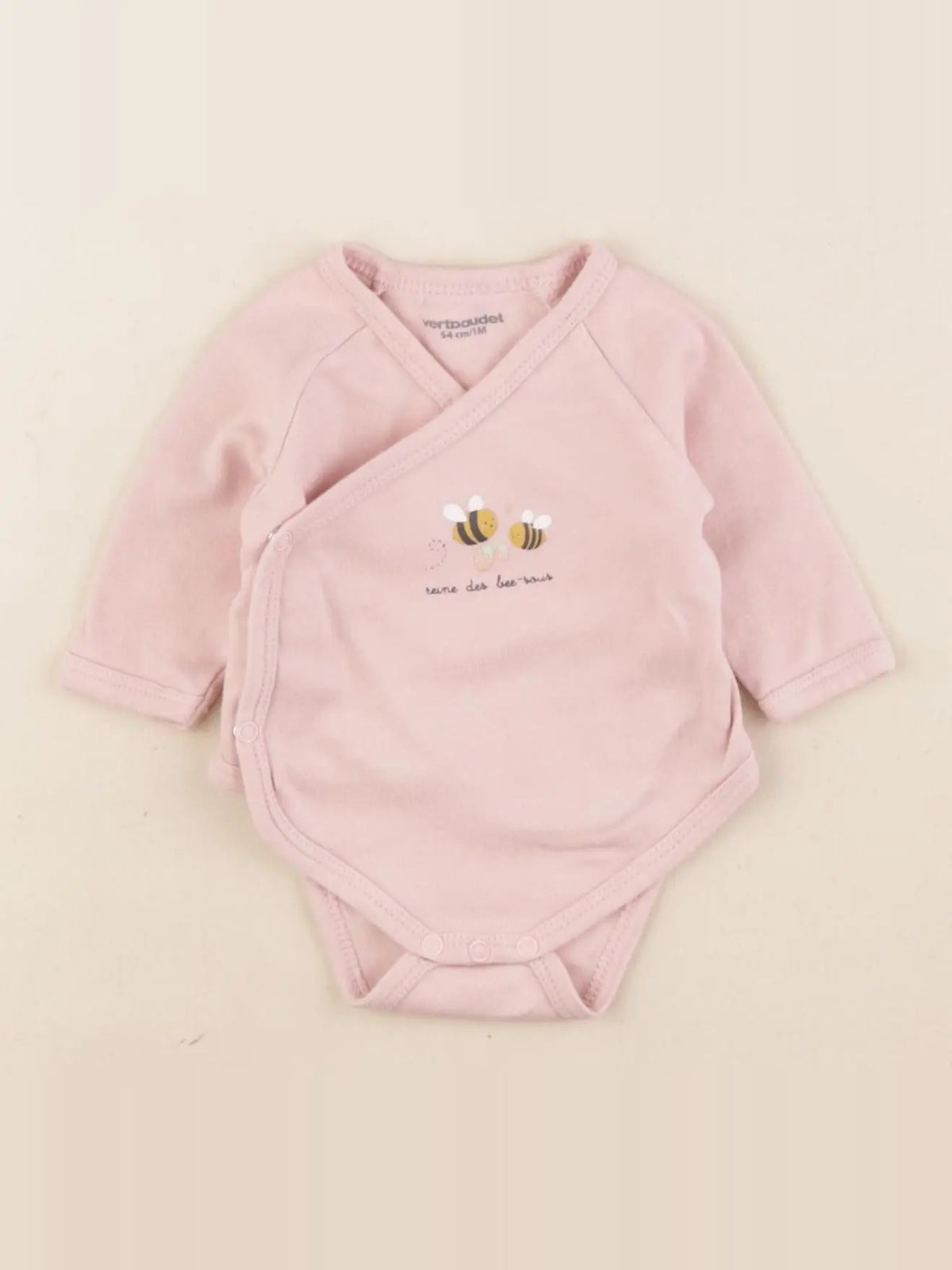 Vertbaudet - body rose - 1 mois