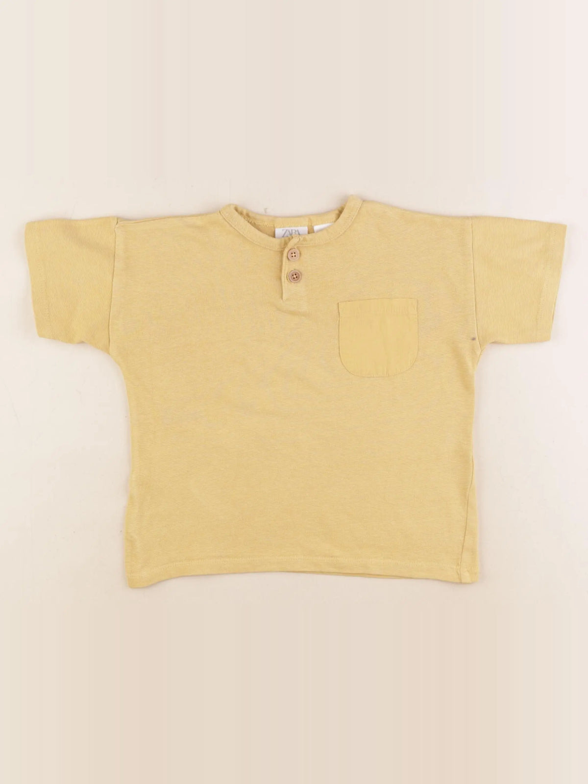 Zara - tee-shirt jaune - 2/3 ans