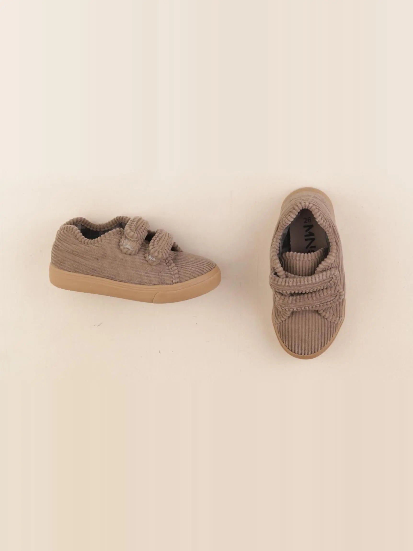 Mango - tennis à scratch/ lacets marron - pointure 26