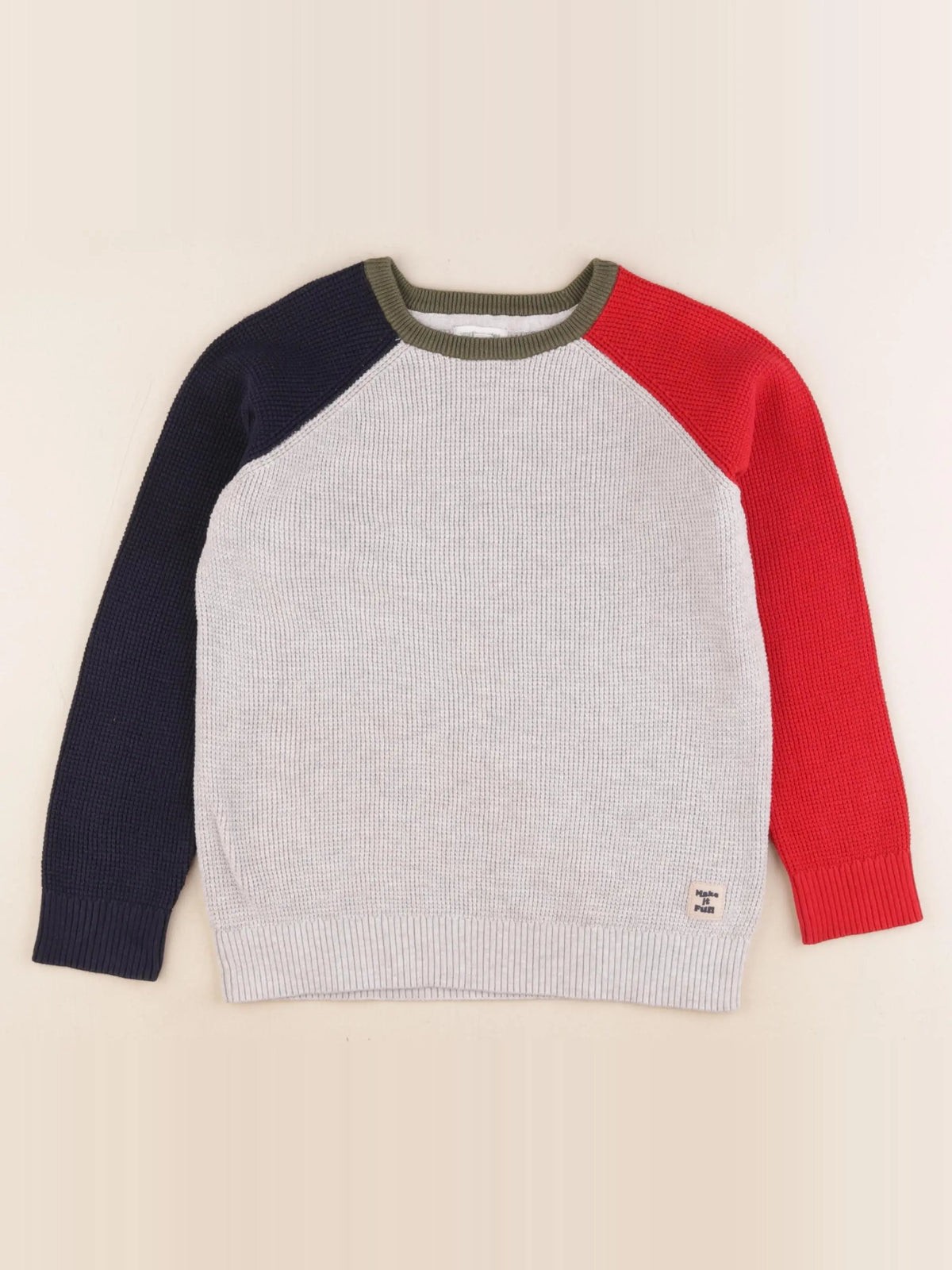 Vertbaudet - pull multicolore - 8 ans