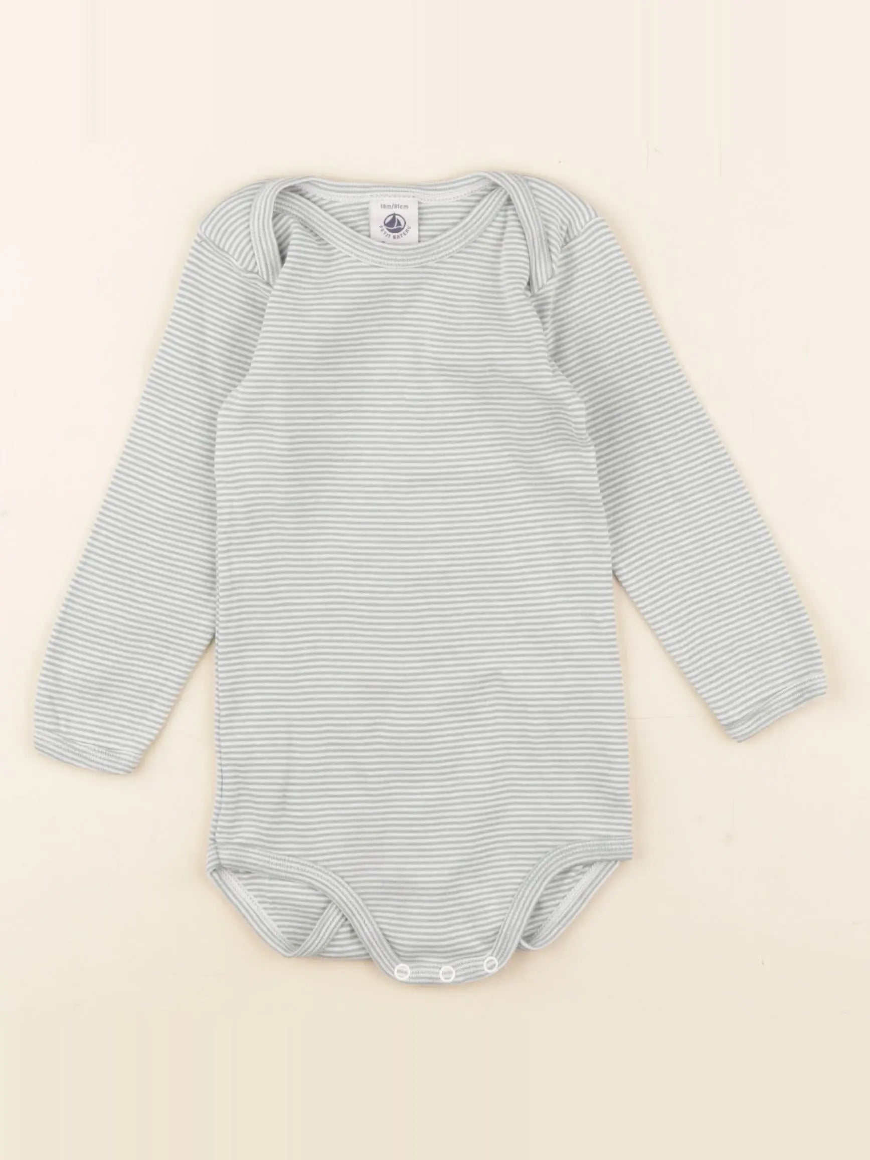 Petit Bateau - body vert - 18 mois