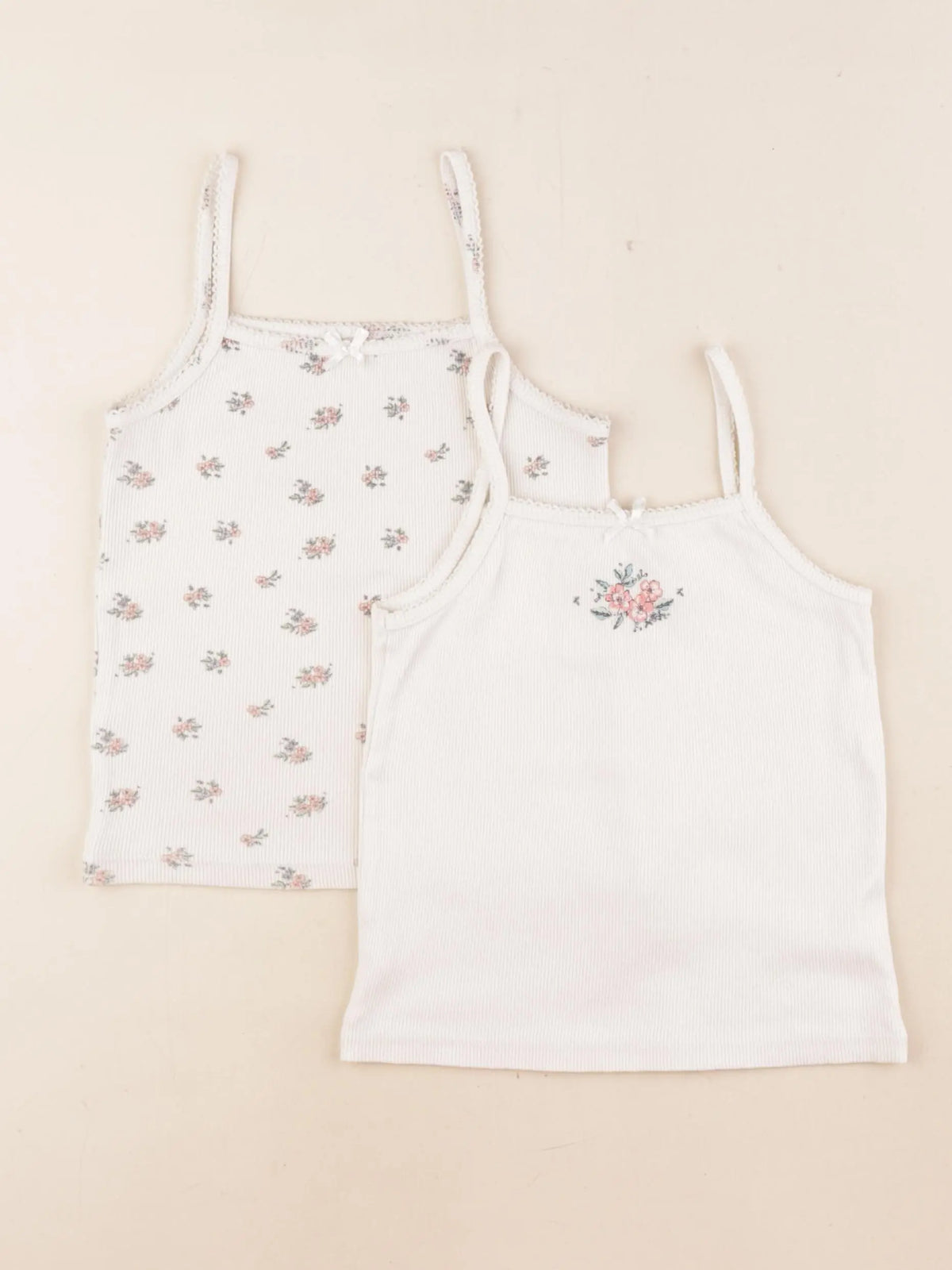 Vertbaudet - lot de 2 maillots de corps beige - 5 ans