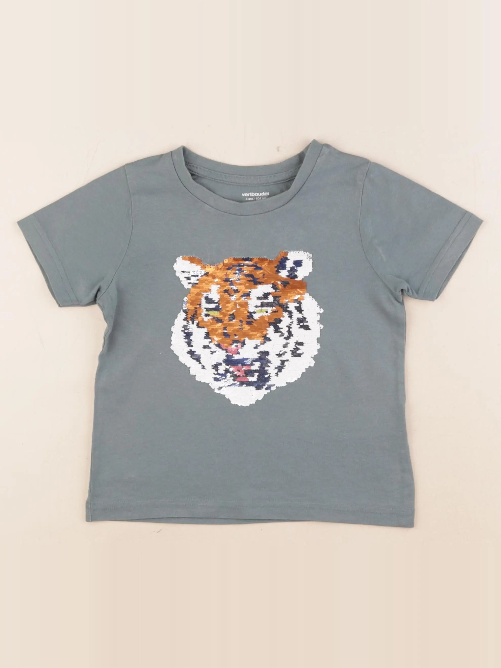 Vertbaudet - tee-shirt vert - 4 ans